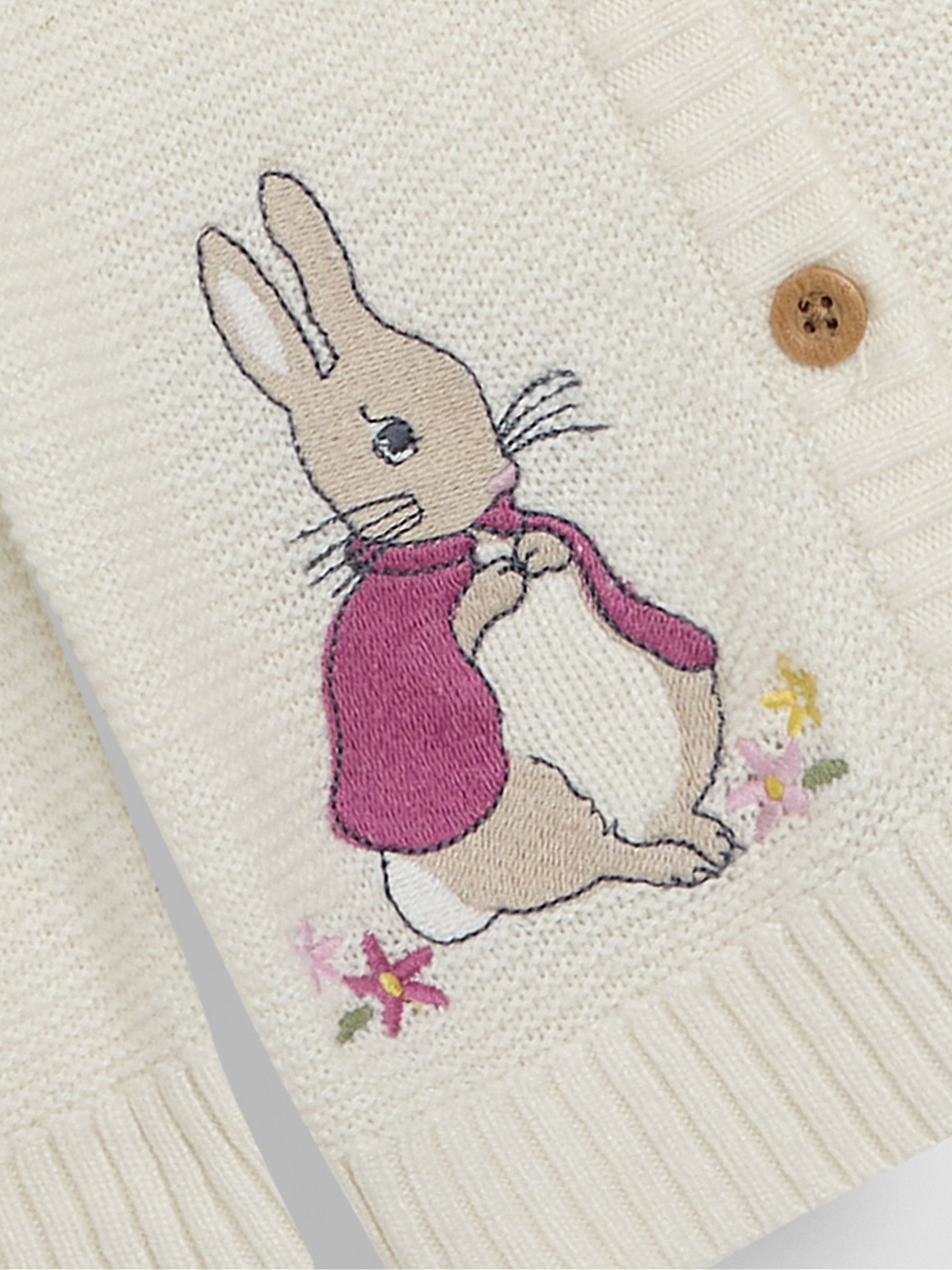 Cream Peter Rabbit Appliqué Cardigan - Image 6 of 6