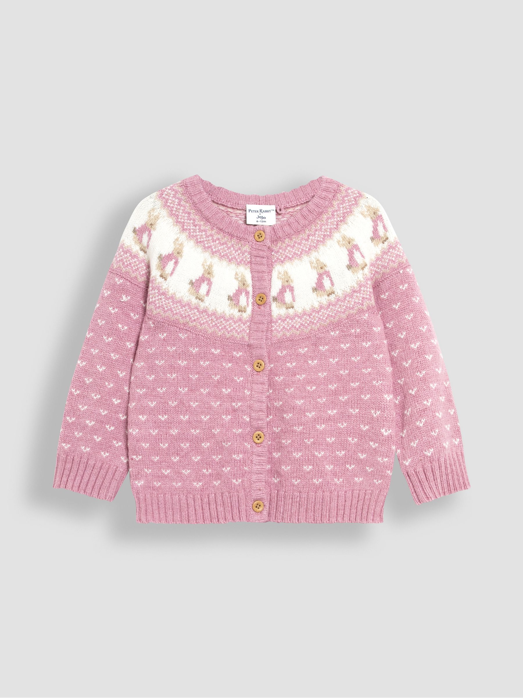 Pink Peter Rabbit Fairisle Pattern Baby Knit Set - Image 3 of 7