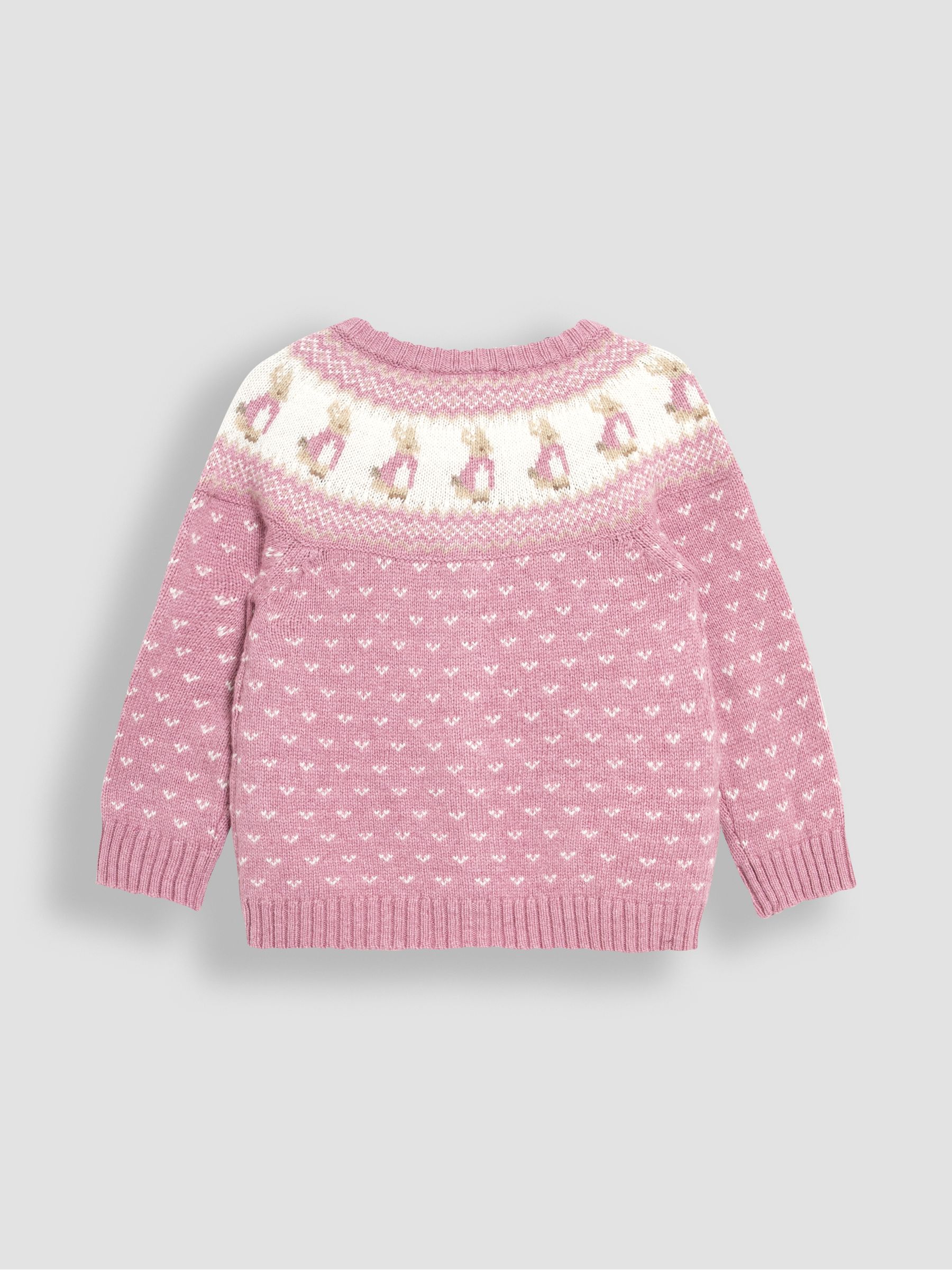 Pink Peter Rabbit Fairisle Pattern Baby Knit Set - Image 4 of 7
