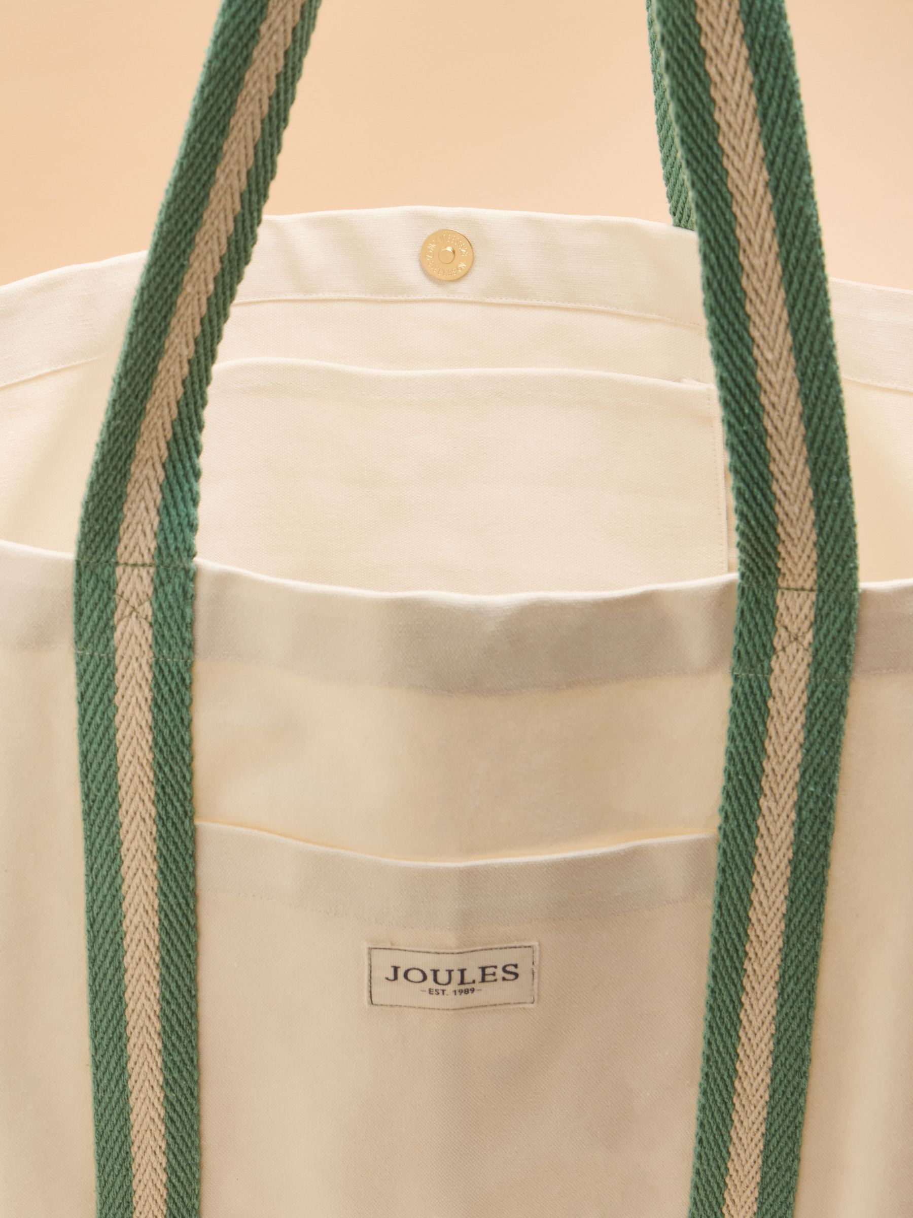 Promenade Neutral Canvas Beach Bag - Image 6 of 7
