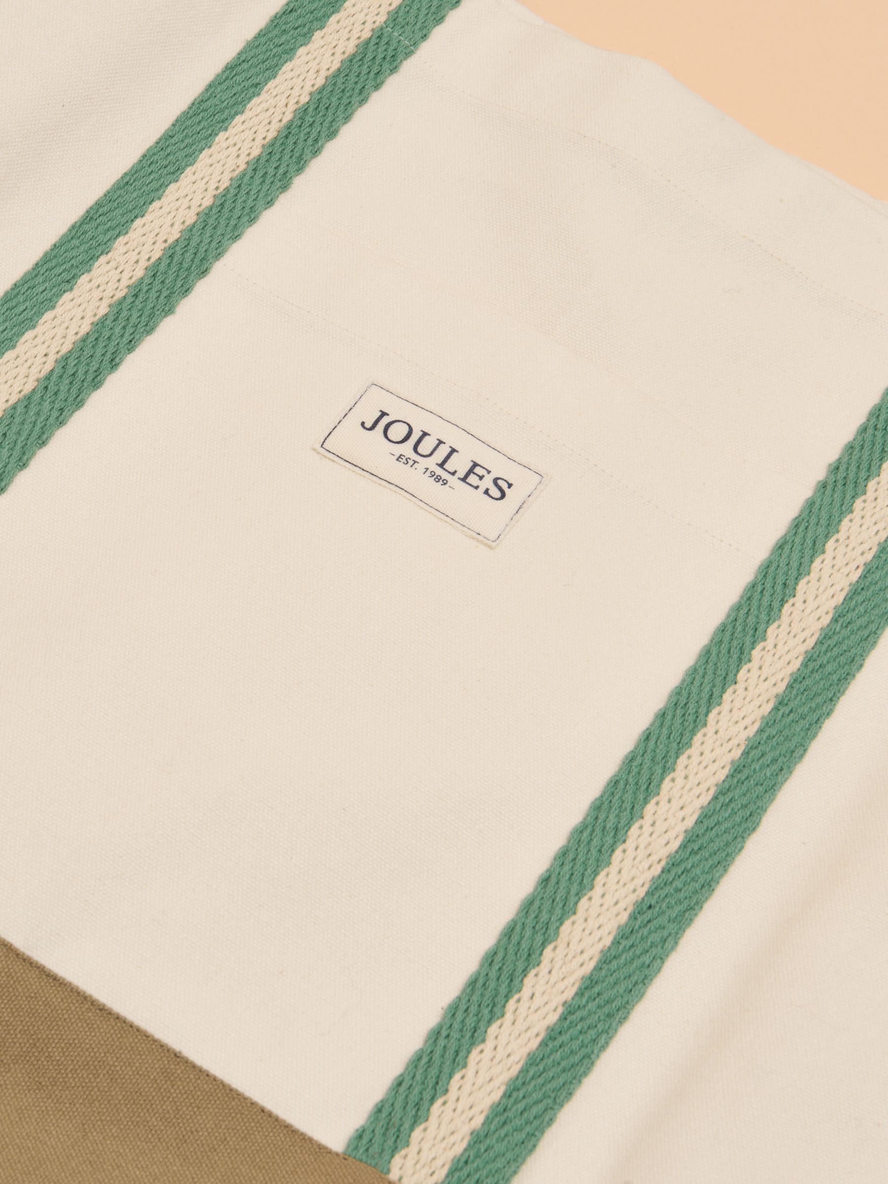 Promenade Neutral Canvas Beach Bag - Image 7 of 7