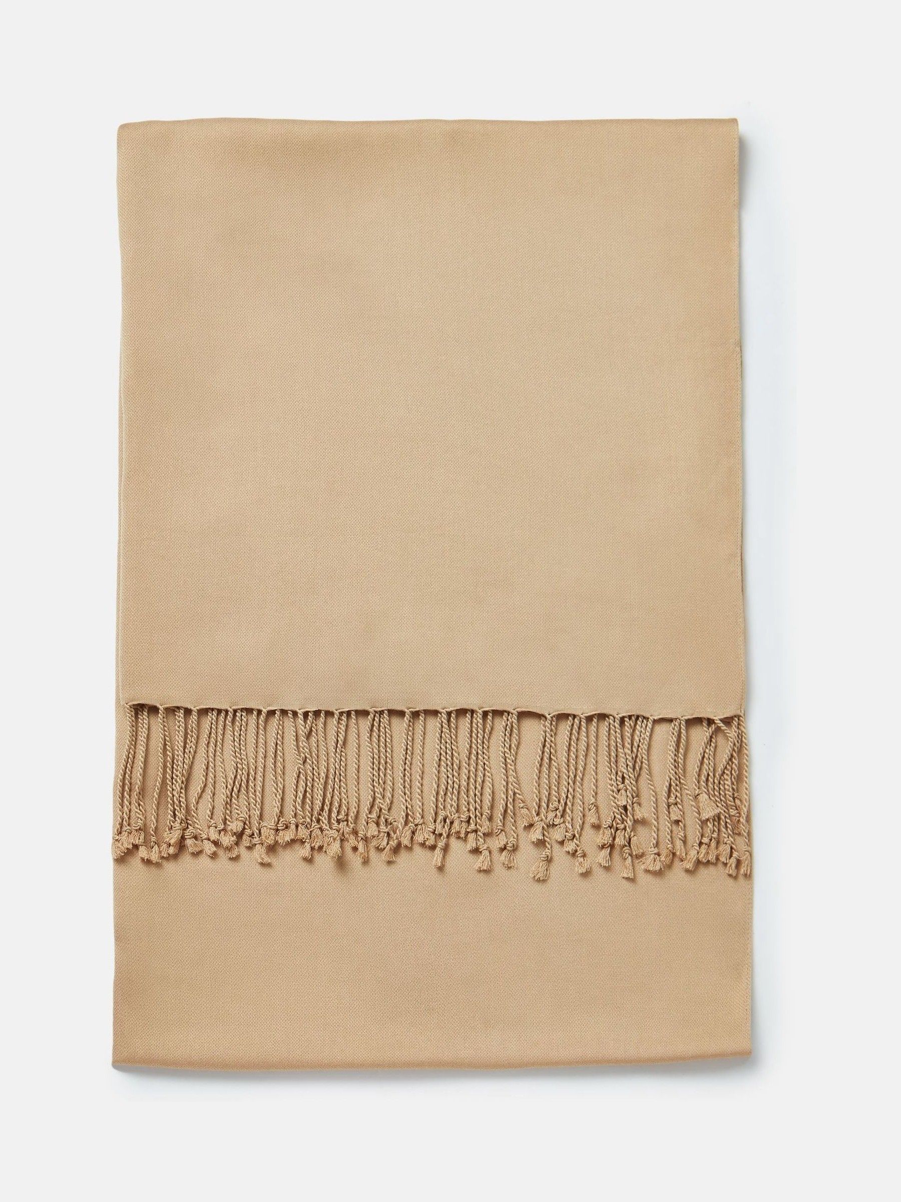 Ascot Oatmeal Pashmina Scarf - Image 4 of 5