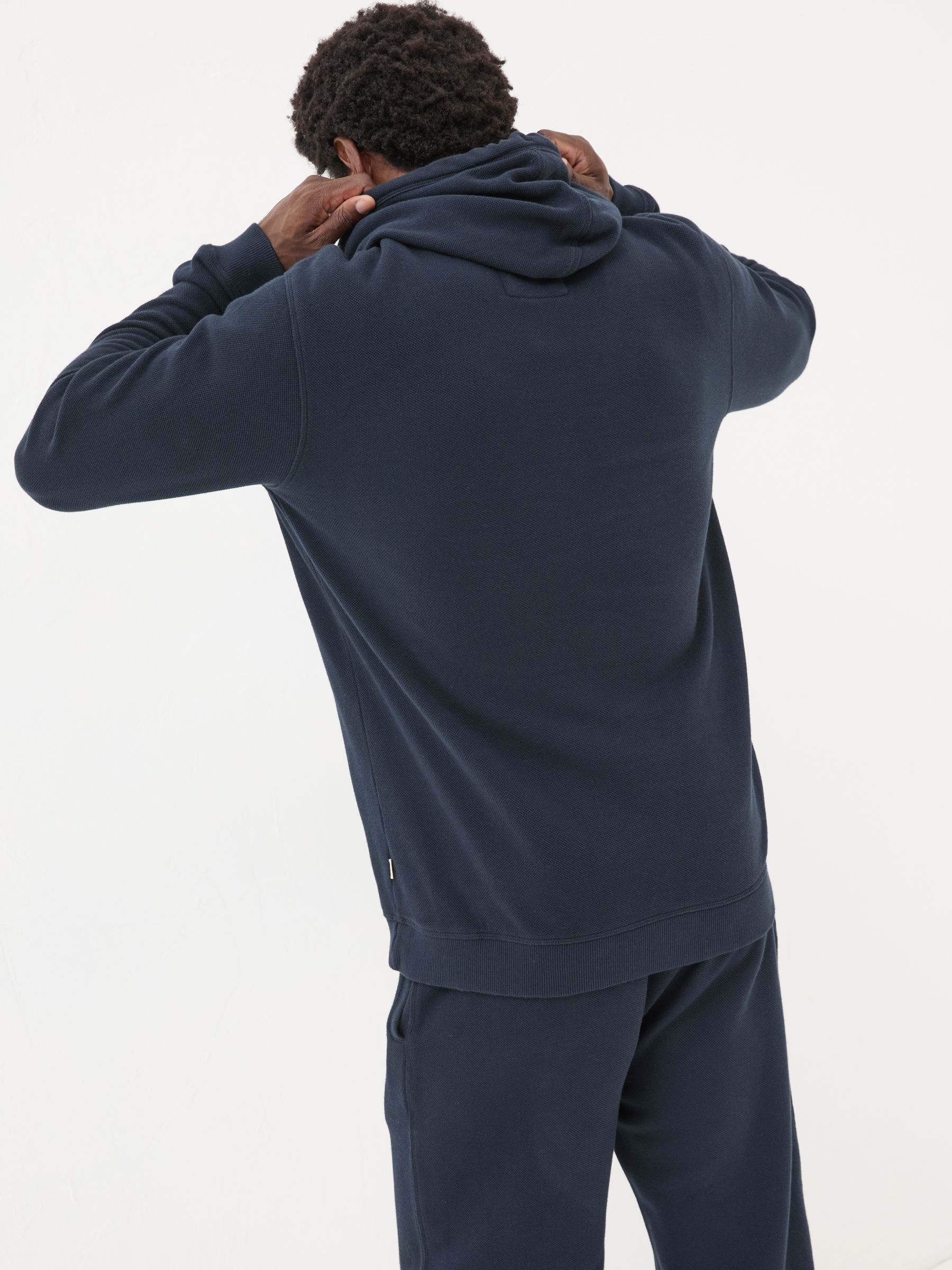 Navy Pique Hoodie - Image 2 of 7