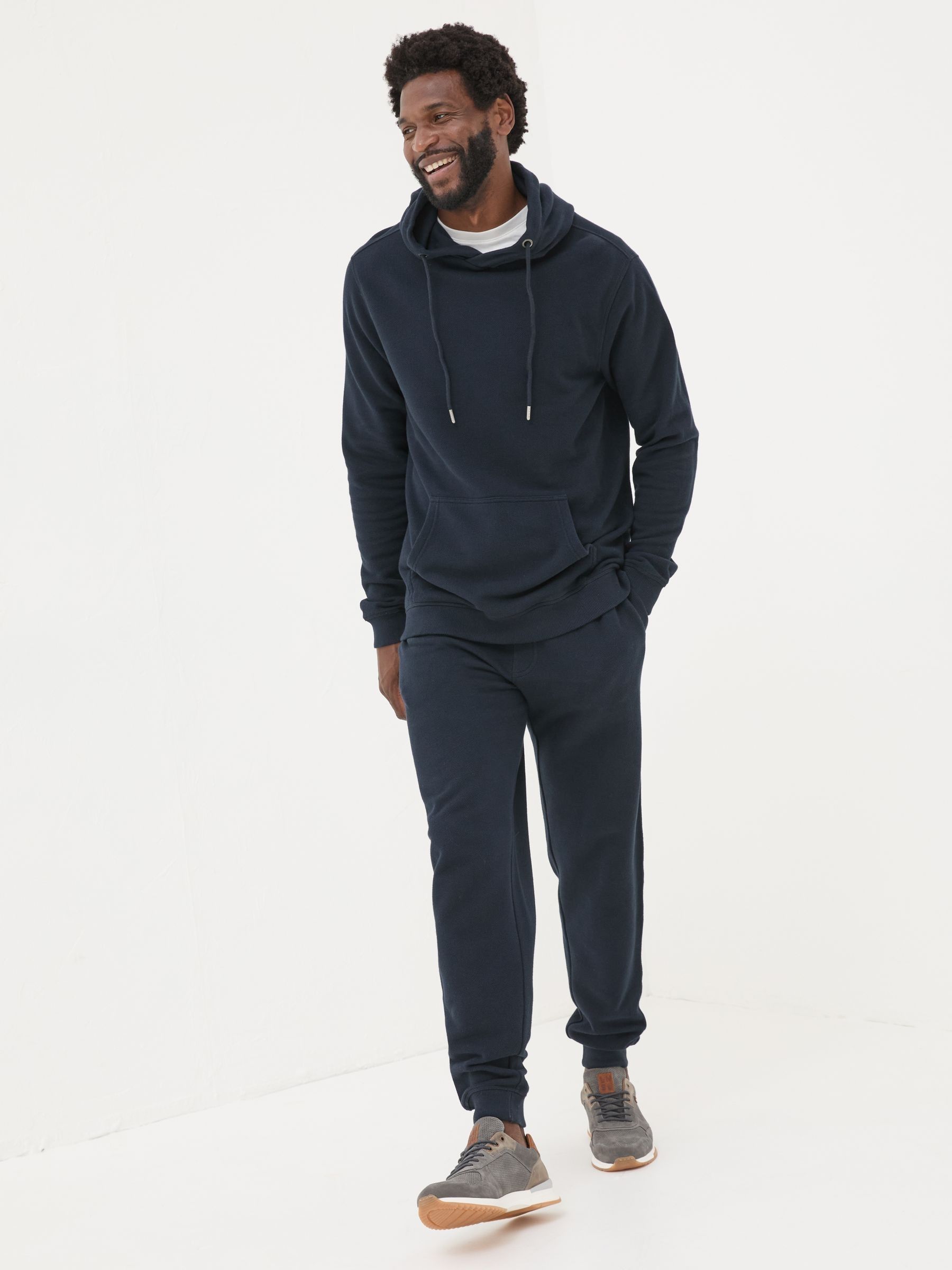 Navy Pique Hoodie - Image 3 of 7