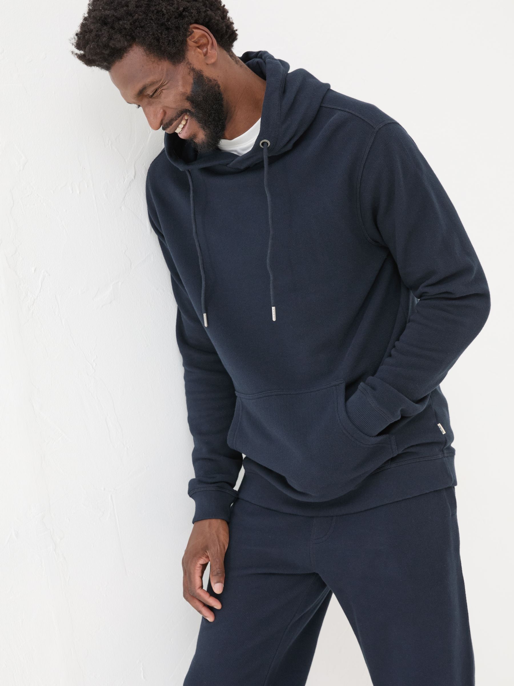 Navy Pique Hoodie - Image 4 of 7