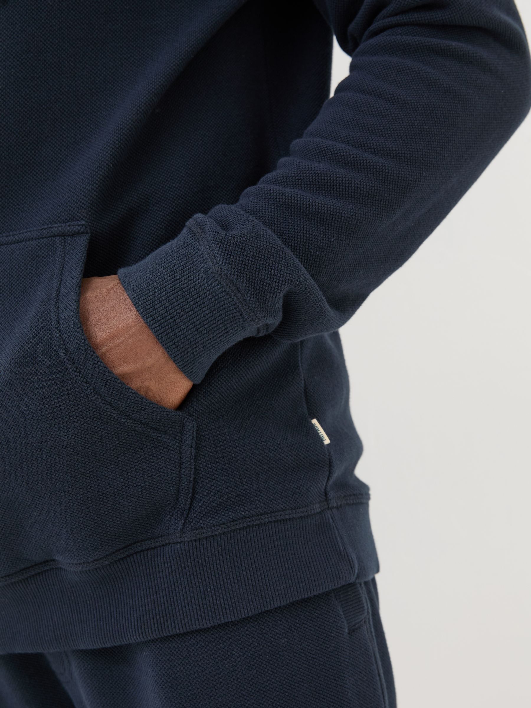 Navy Pique Hoodie - Image 6 of 7
