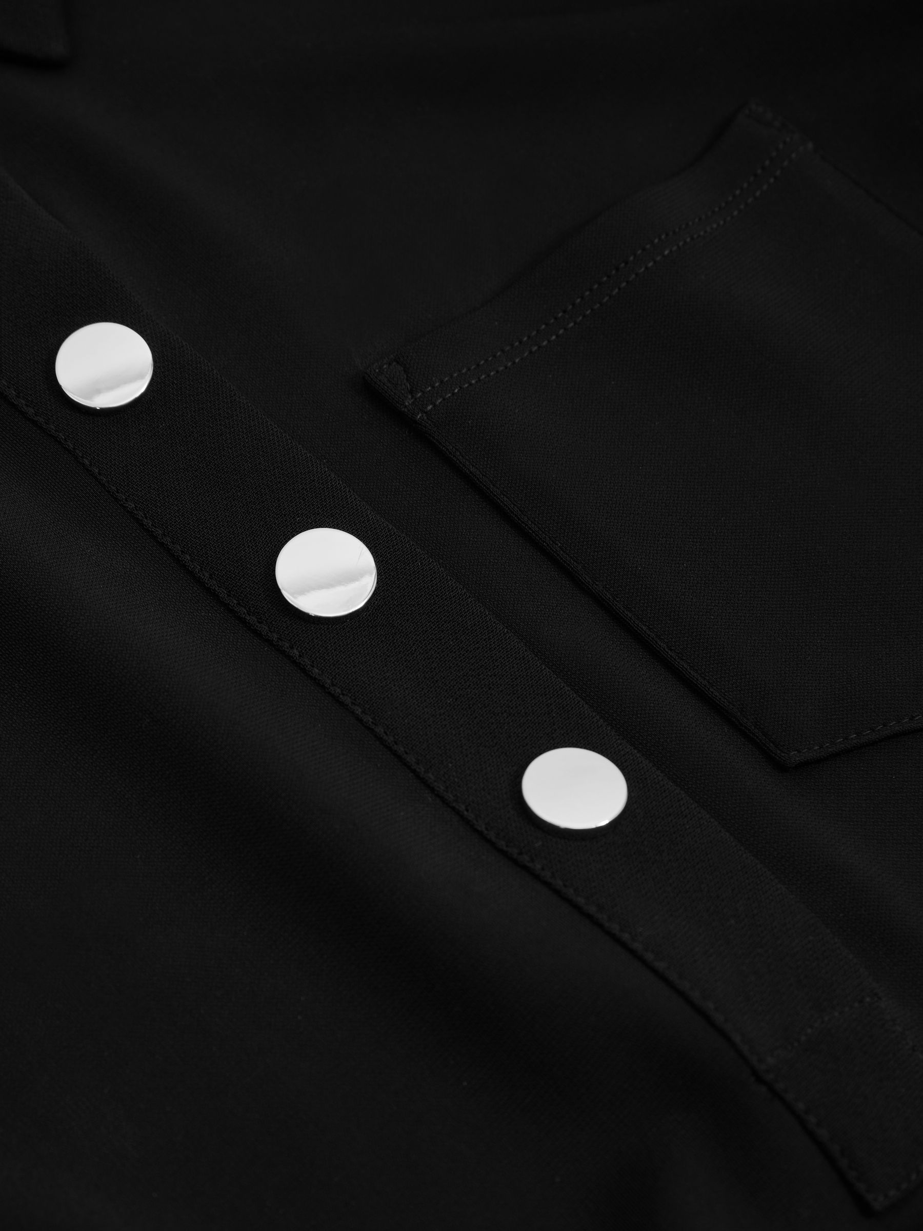 Rosina Black Jersey Polo Maxi Dress - Image 6 of 6