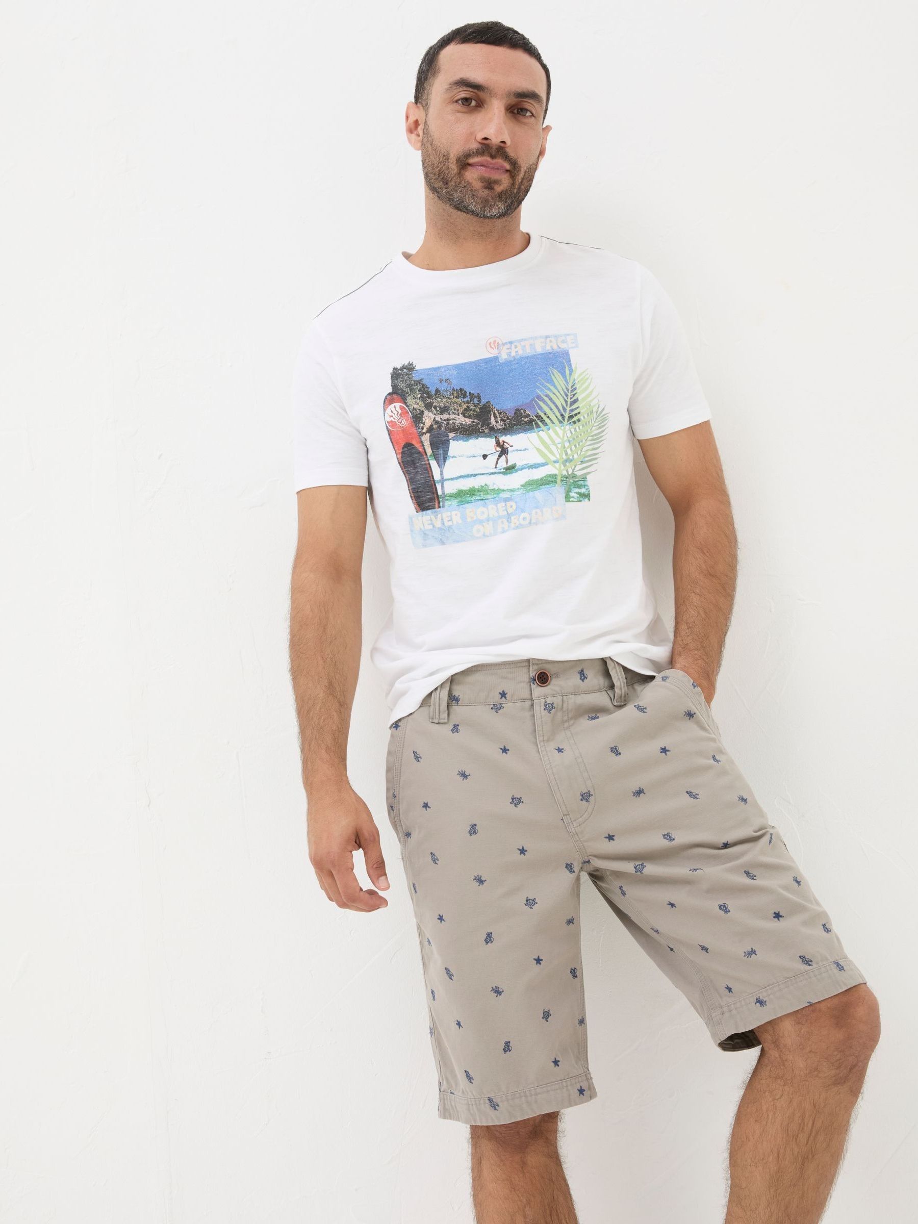Cove Grey Turtle Flat Front Shorts - Image 2 of 5