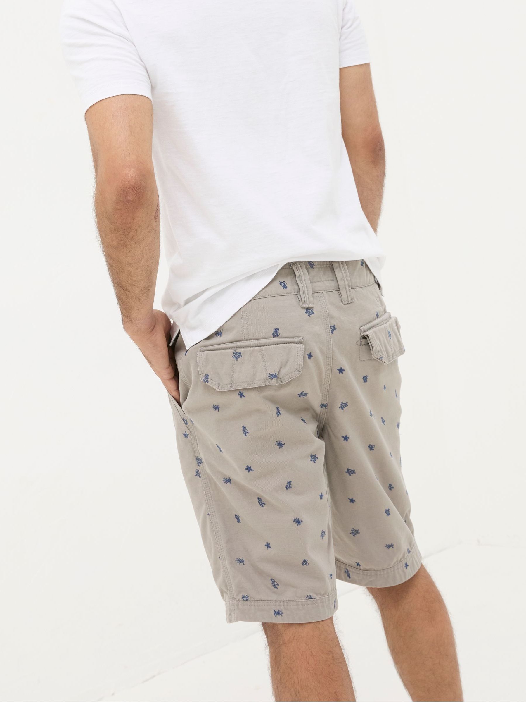 Cove Grey Turtle Flat Front Shorts - Image 3 of 5