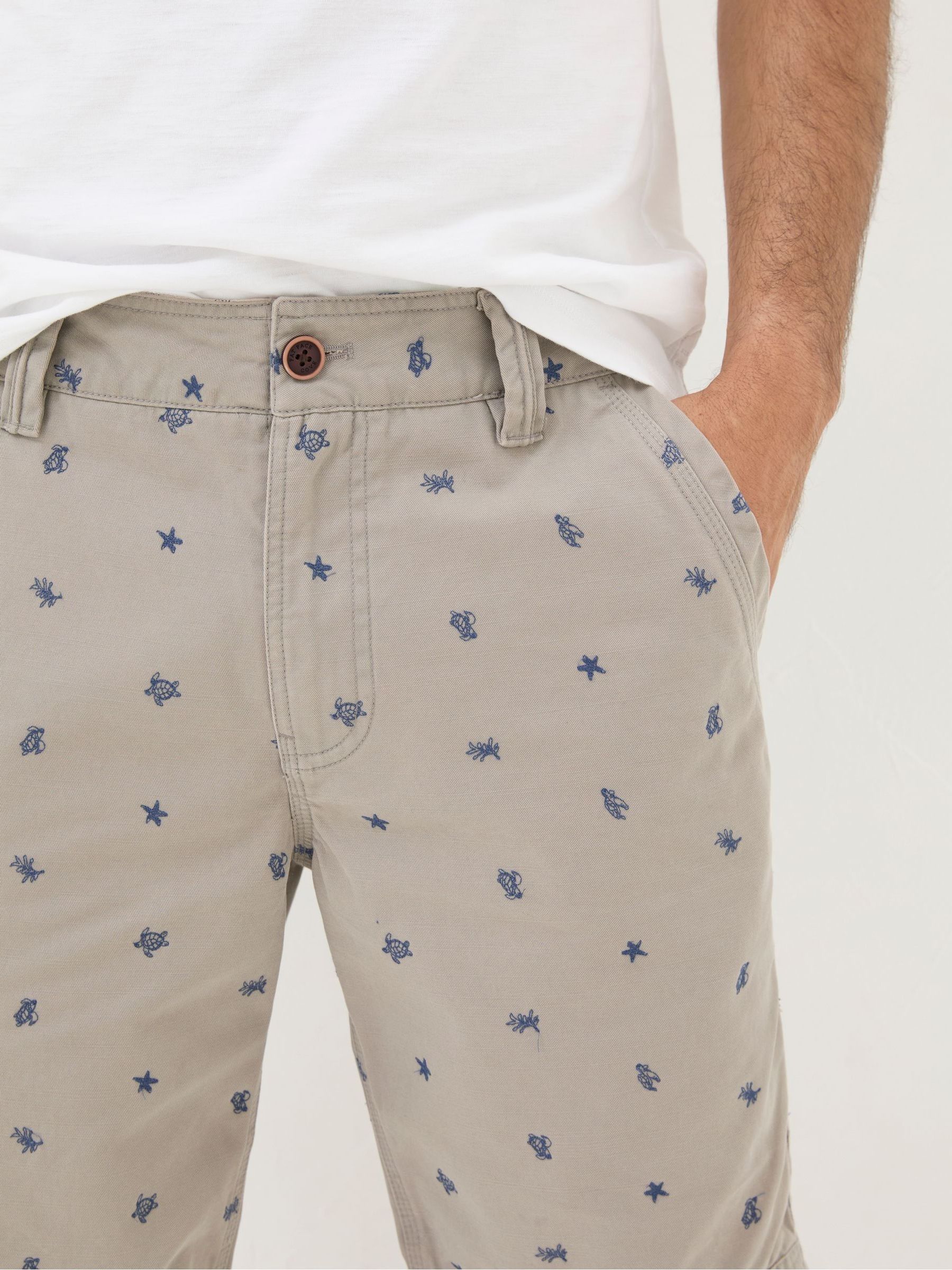 Cove Grey Turtle Flat Front Shorts - Image 4 of 5