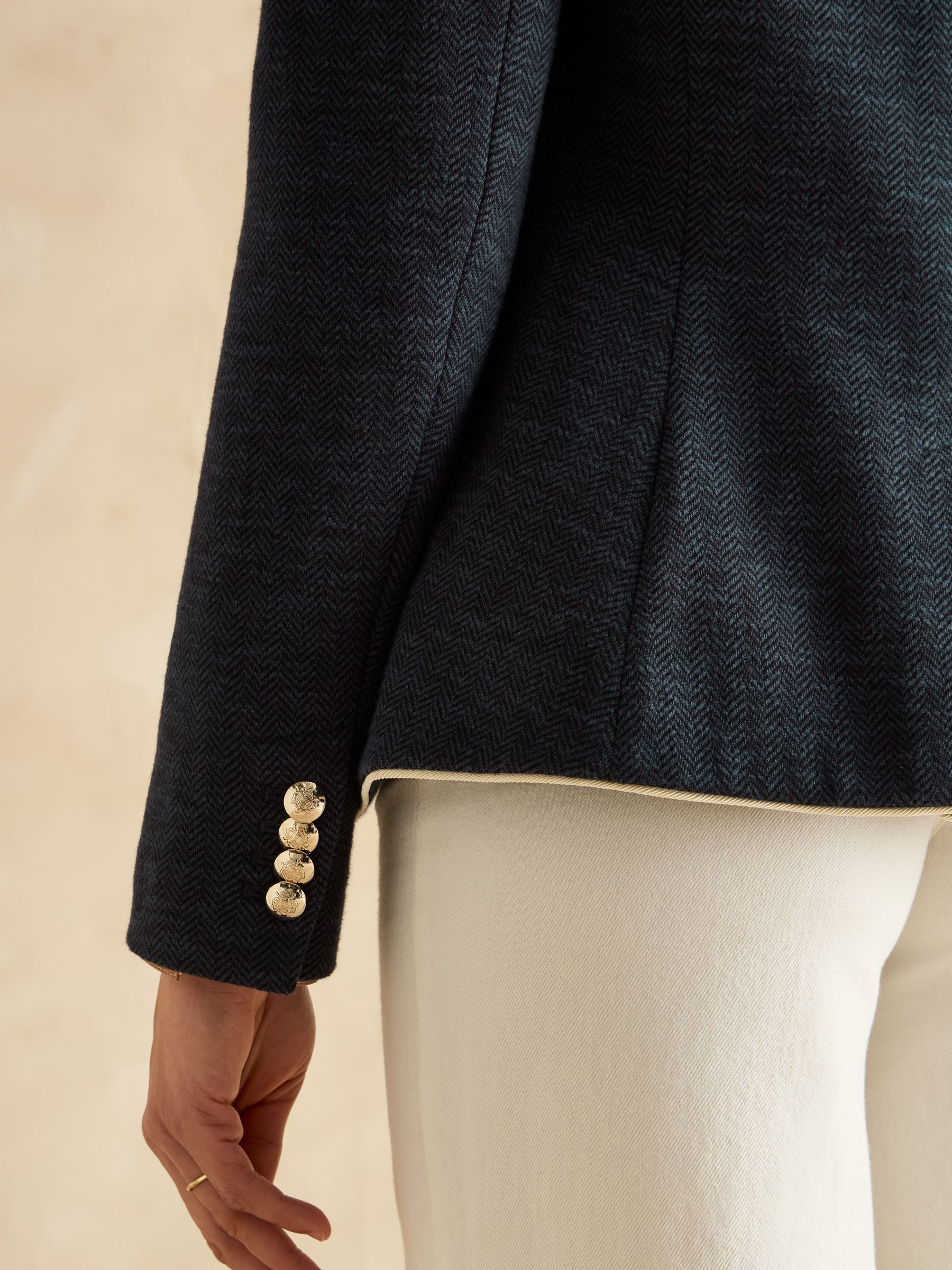 Hartley Navy Shawl Collar Blazer - Image 6 of 8