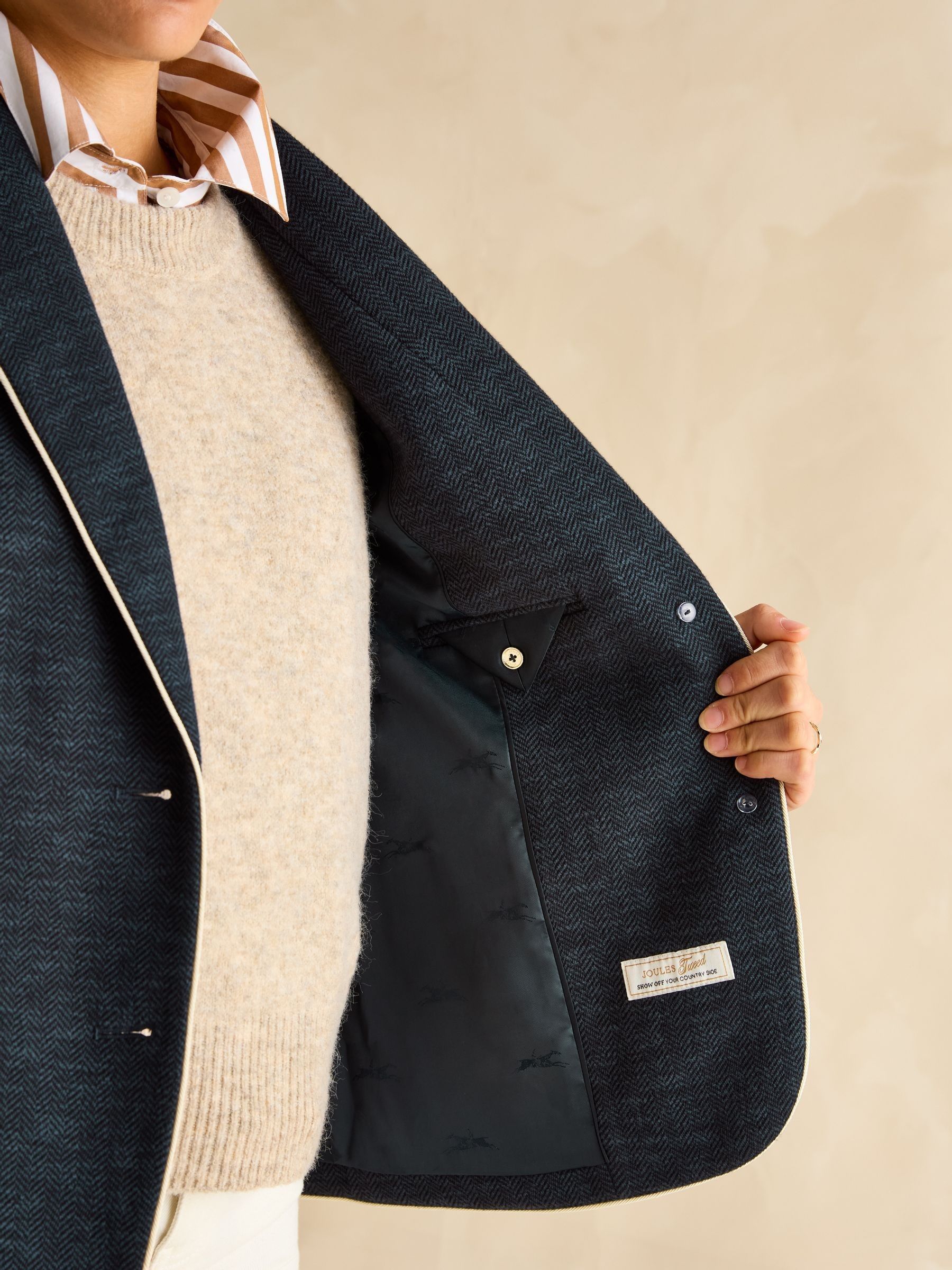 Hartley Navy Shawl Collar Blazer - Image 7 of 8
