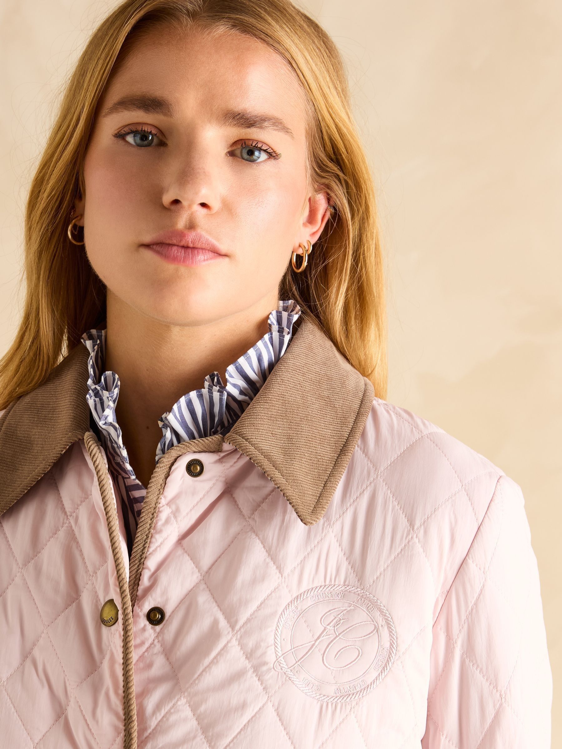Quinn Pink Showerproof Diamond Quilted Coat - Image 4 of 14