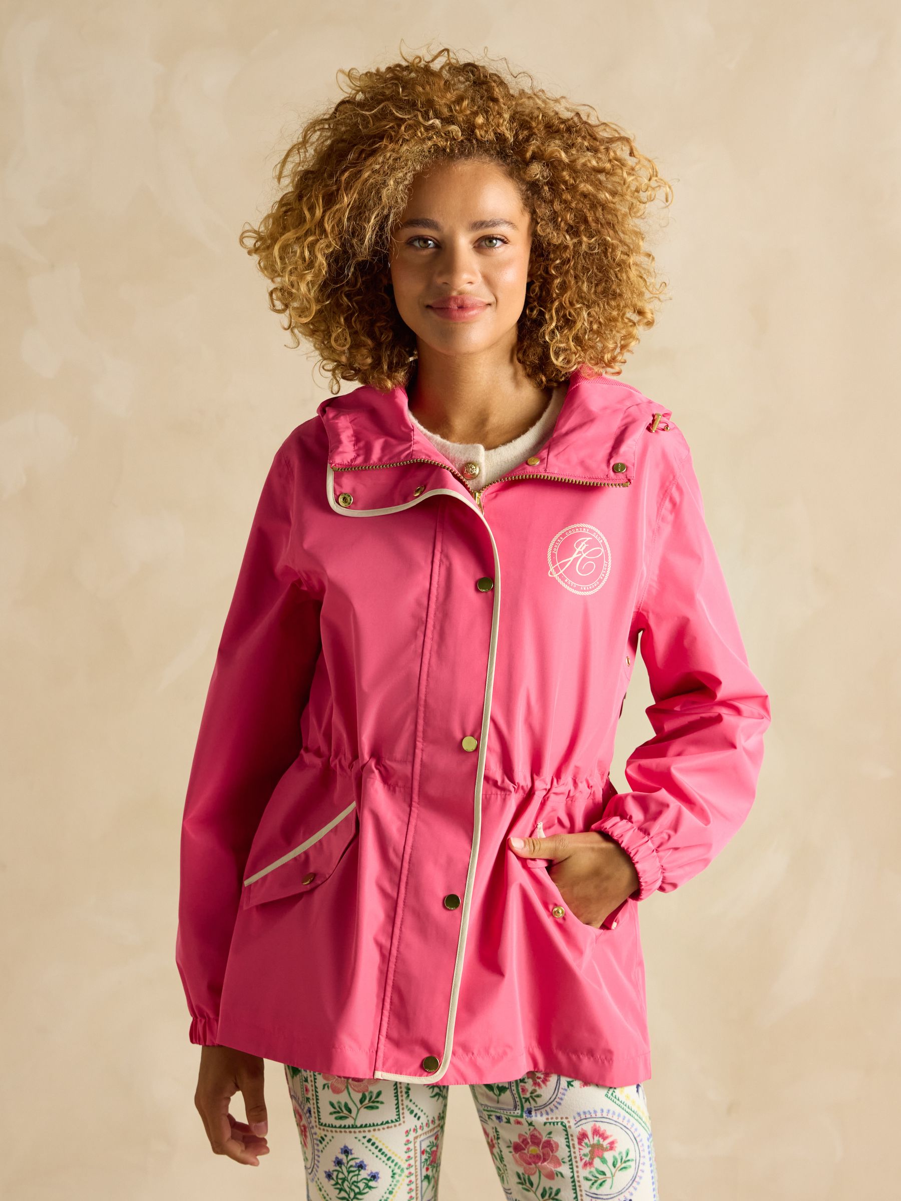 Holt Pink Packable Waterproof Raincoat with Hood - Image 1 of 8