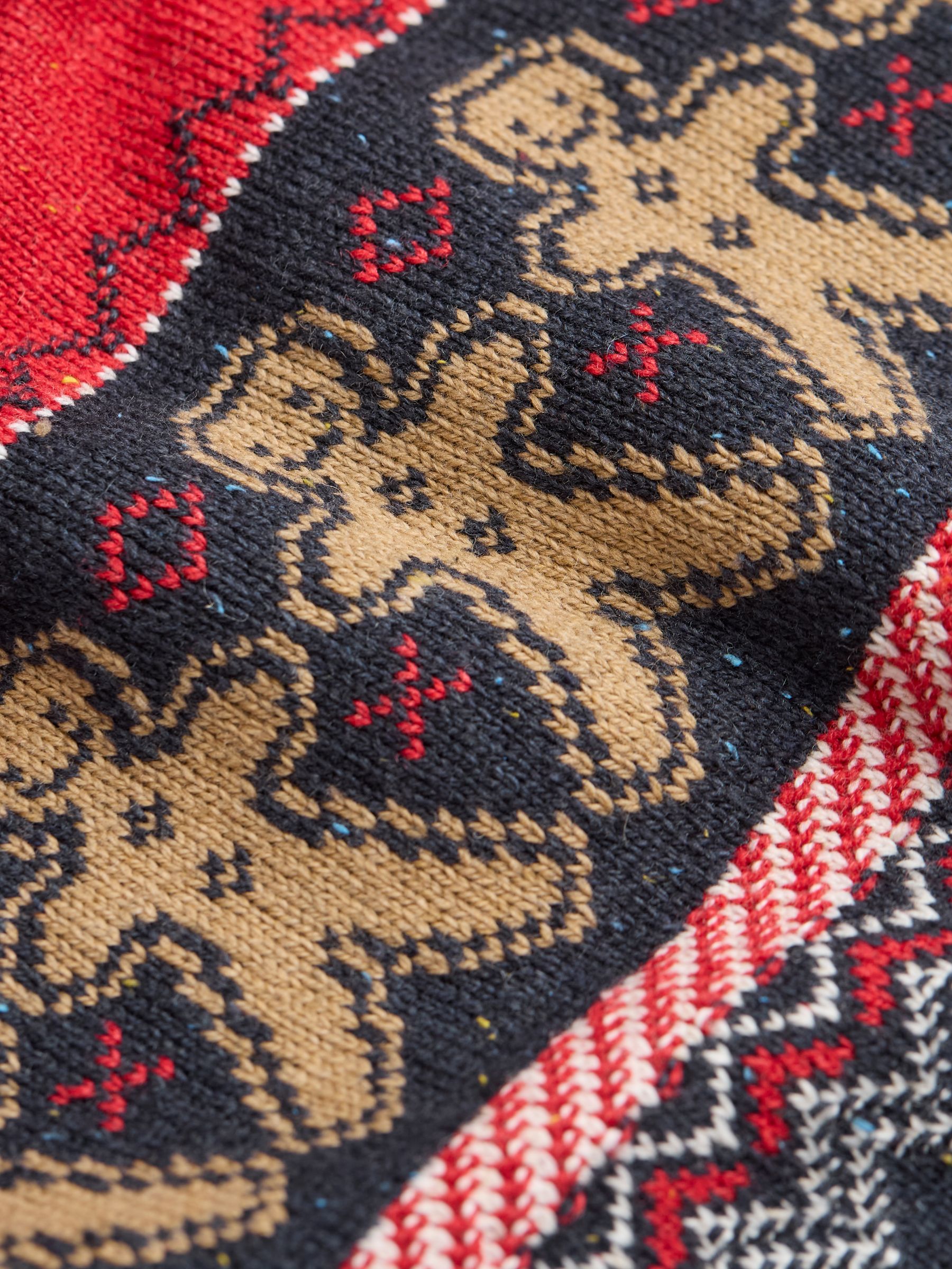 Navy Blue Gingerbread Half Neck Jumper - Image 6 of 6