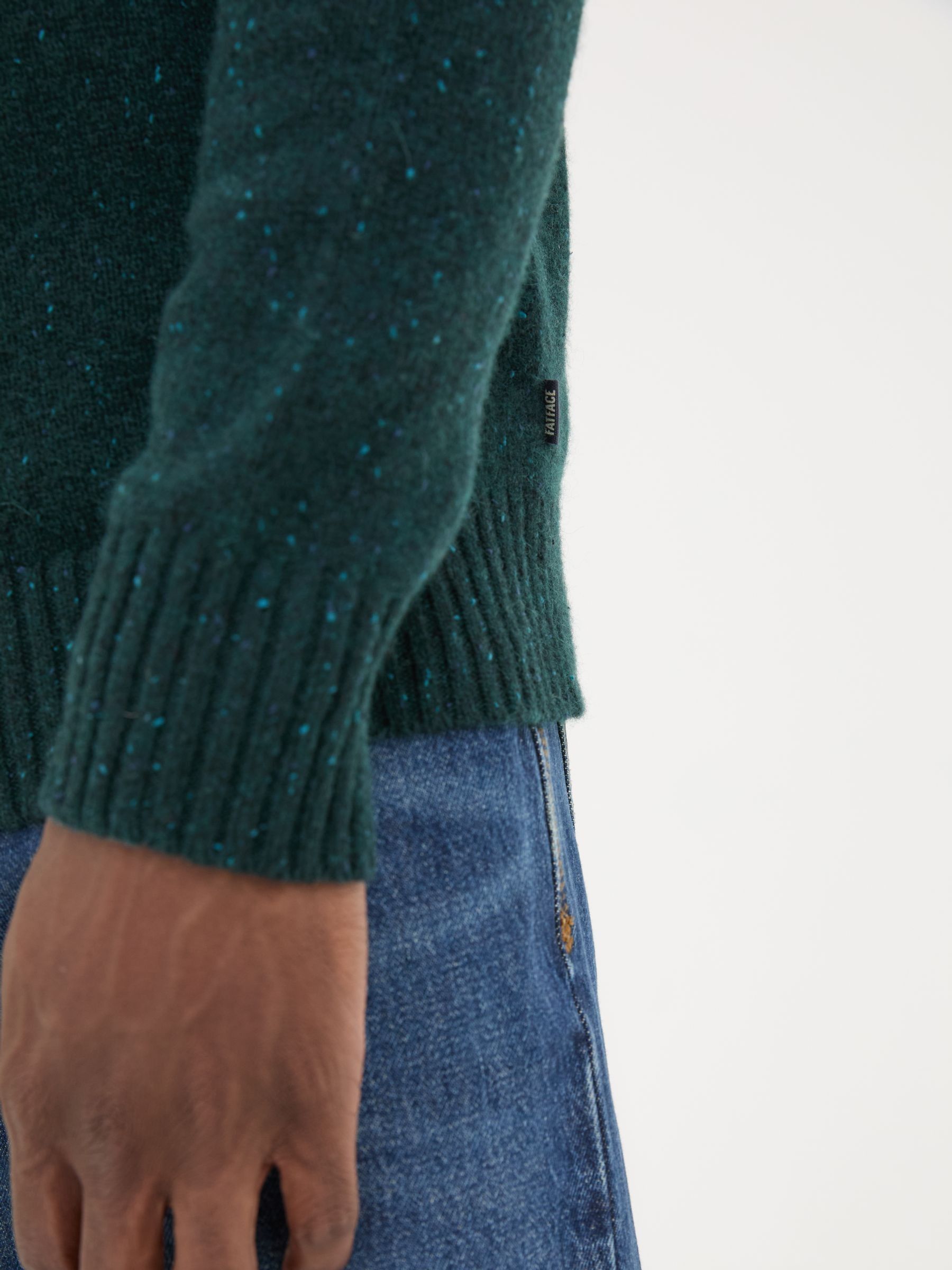 Dark Green Lambswool Half Neck Jumper - Image 5 of 6