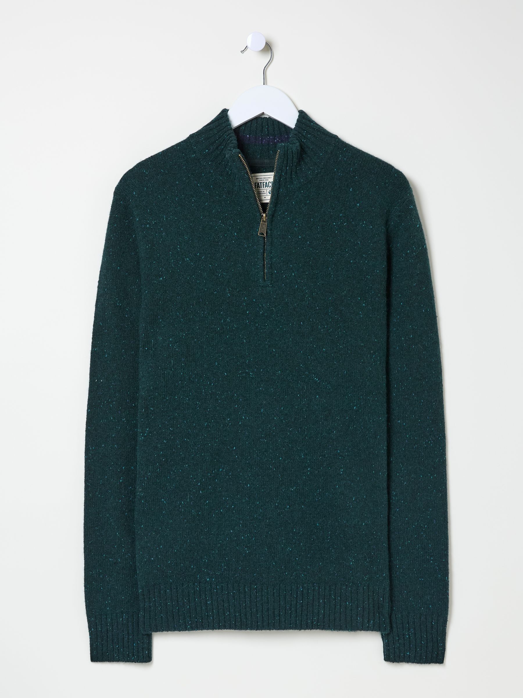 Dark Green Lambswool Half Neck Jumper - Image 6 of 6