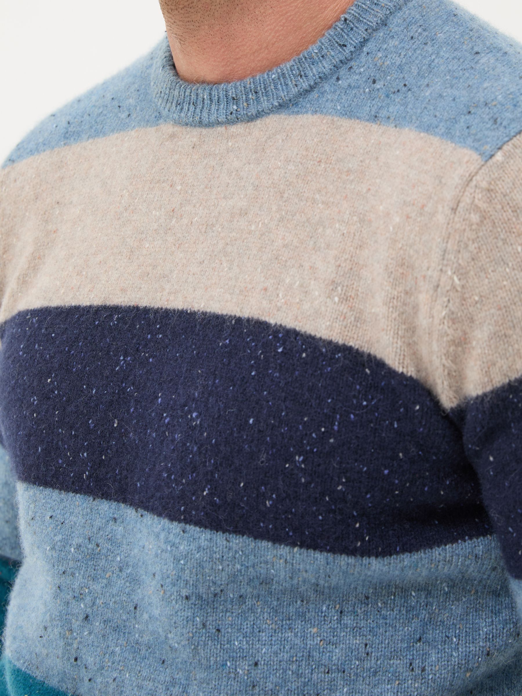 Navy Lambswool Knitted Crew Jumper - Image 3 of 4