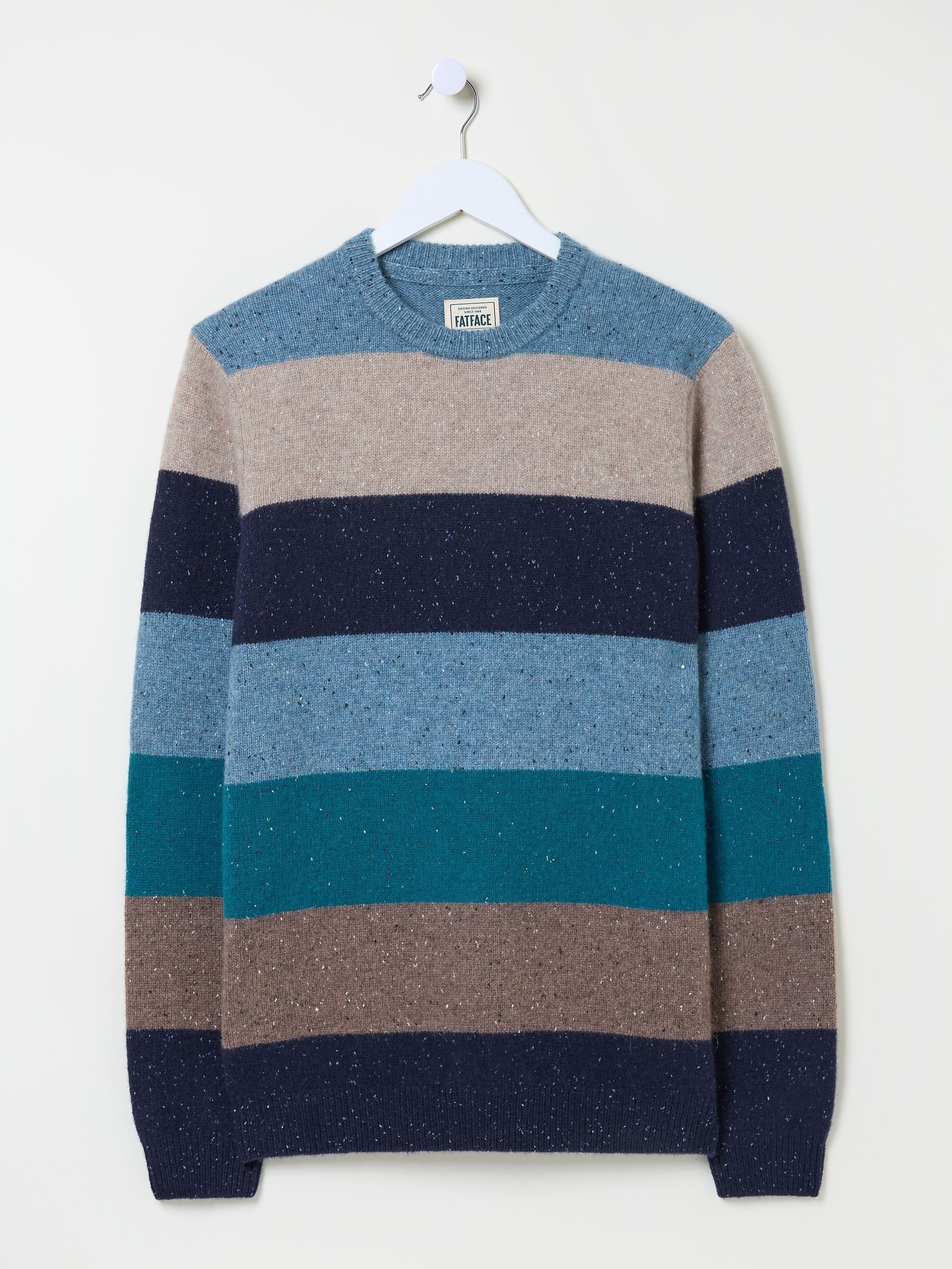 Navy Lambswool Knitted Crew Jumper - Image 4 of 4