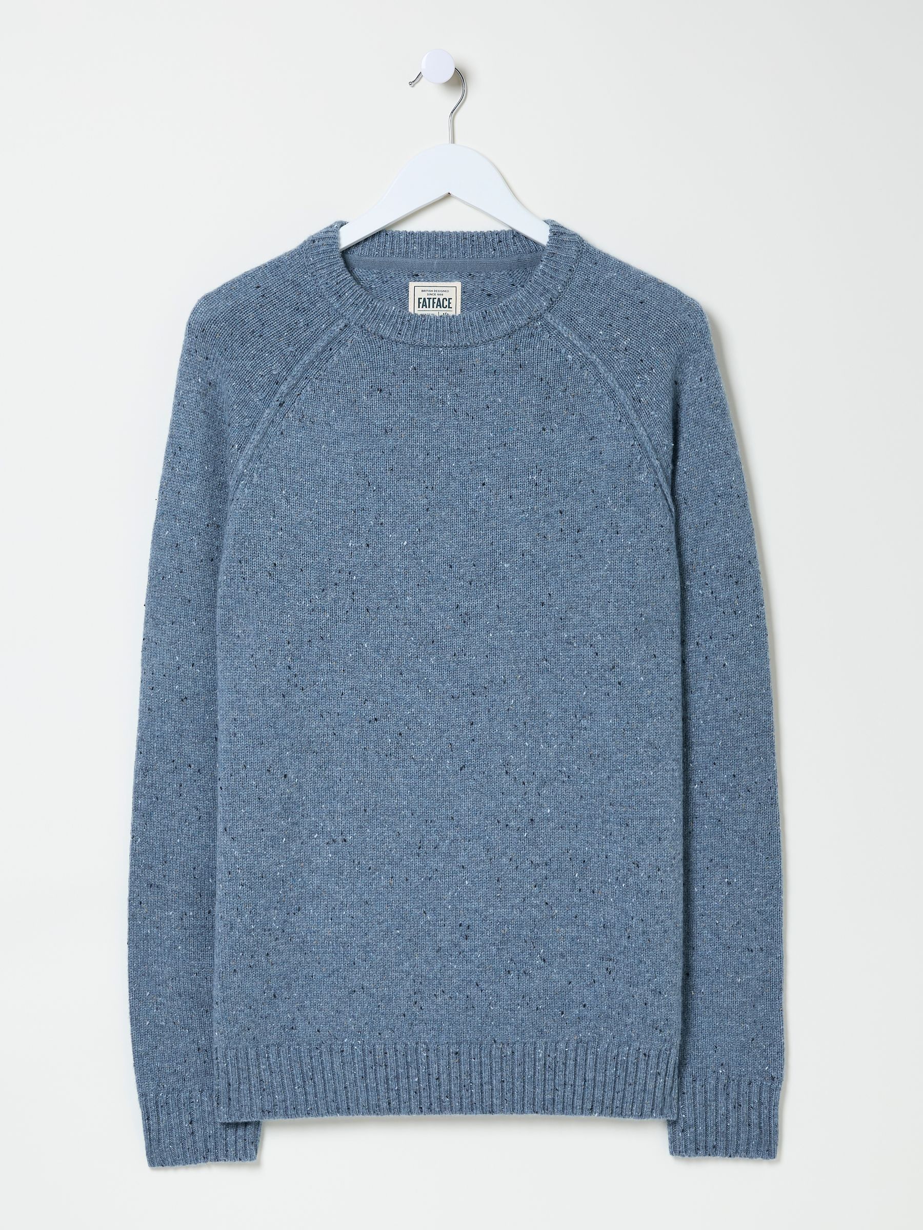 Chambray Blue Lambswool Plain Crew - Image 5 of 5