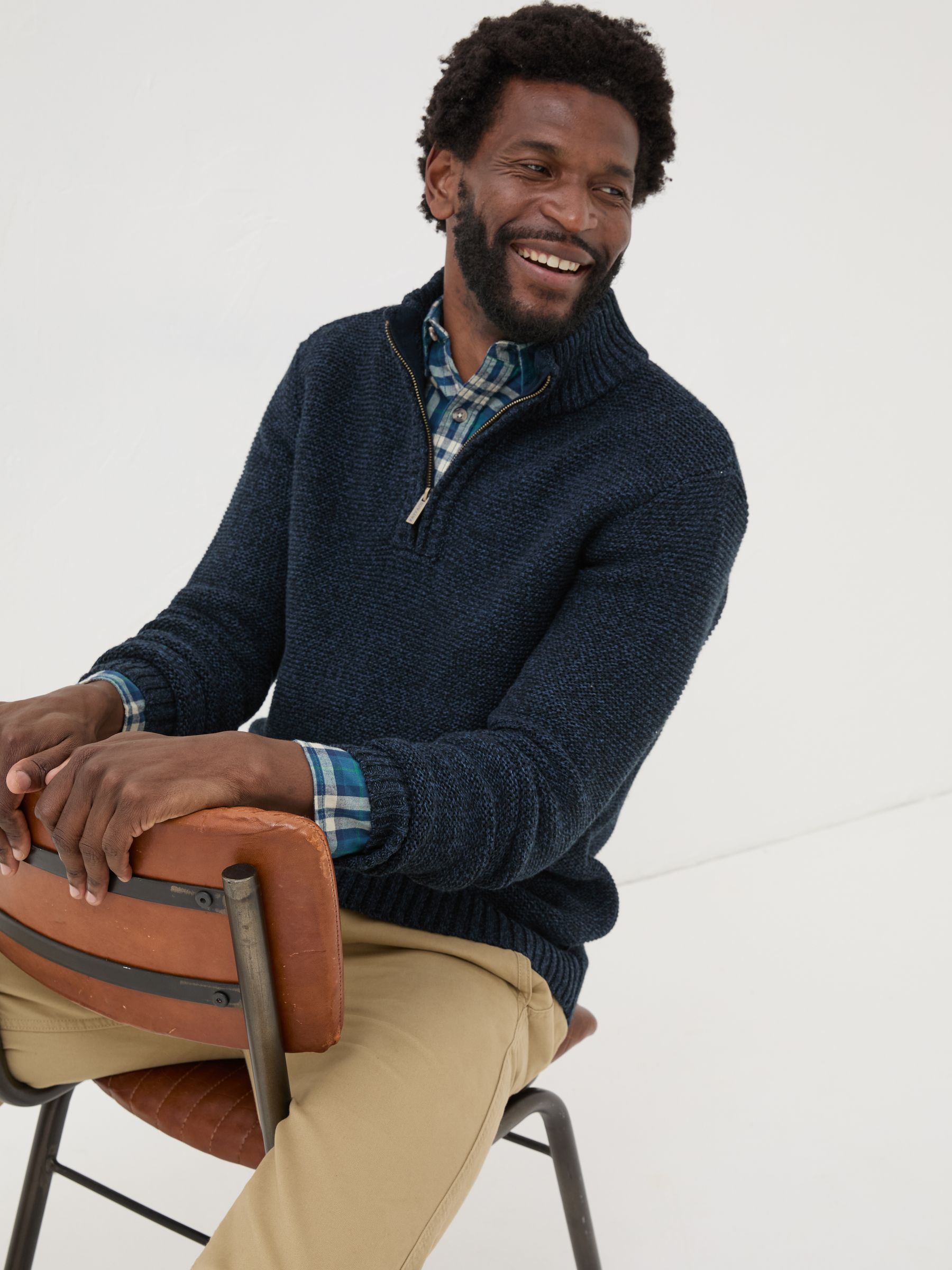 Blue Hove Knitted Half Neck Jumper - Image 3 of 5