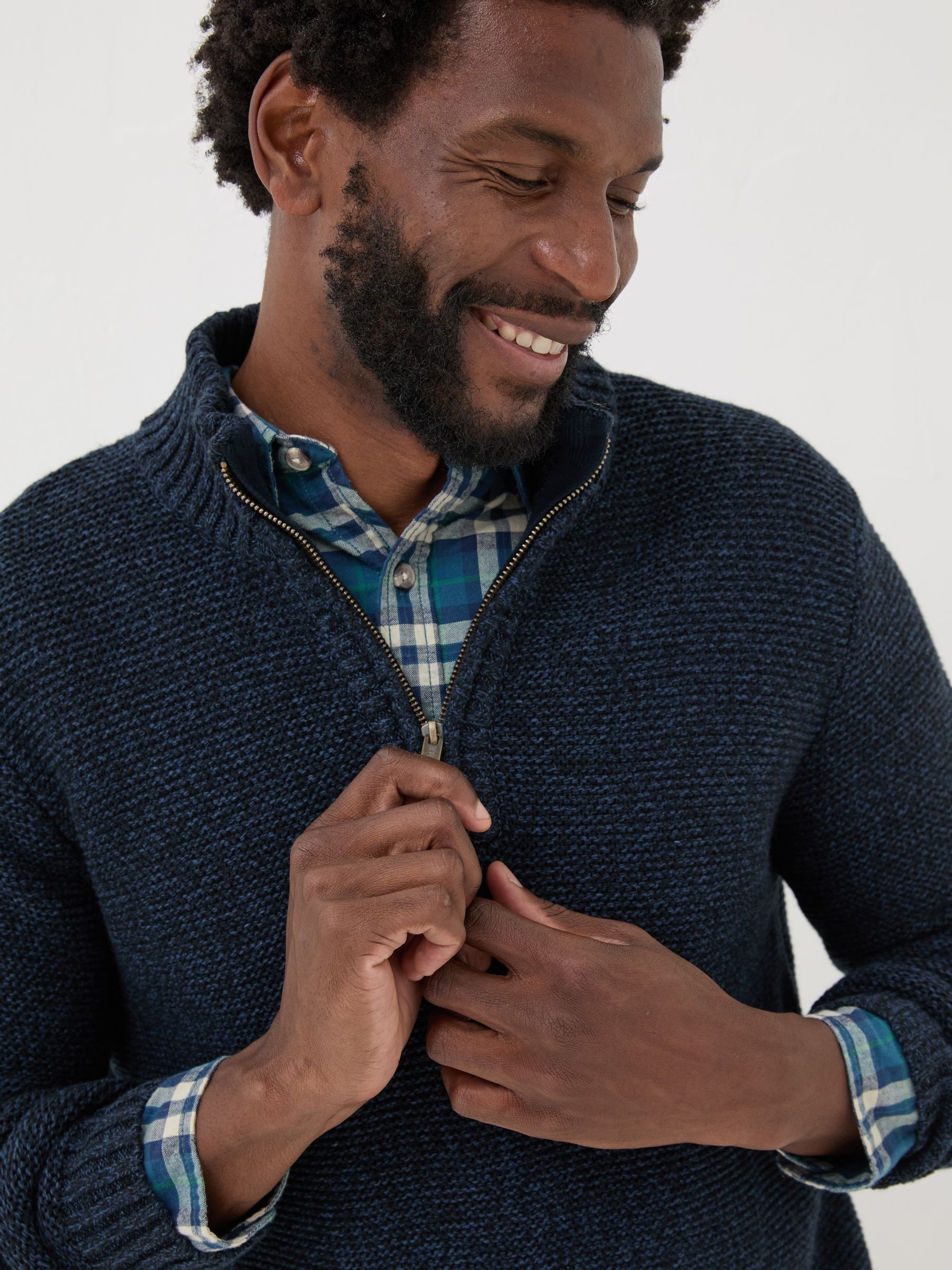 Blue Hove Knitted Half Neck Jumper - Image 4 of 5