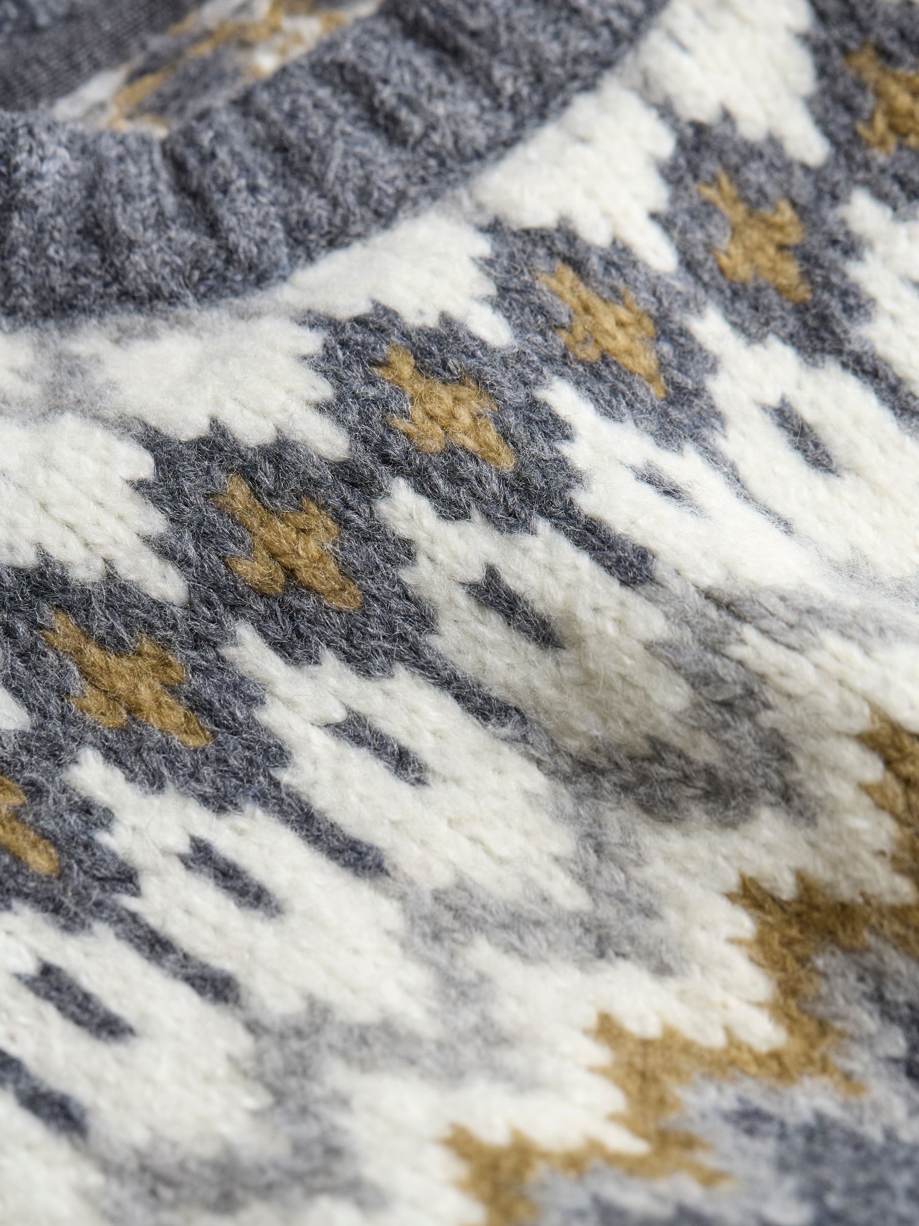 Dark Grey Fairisle Pattern Jumper - Image 5 of 5