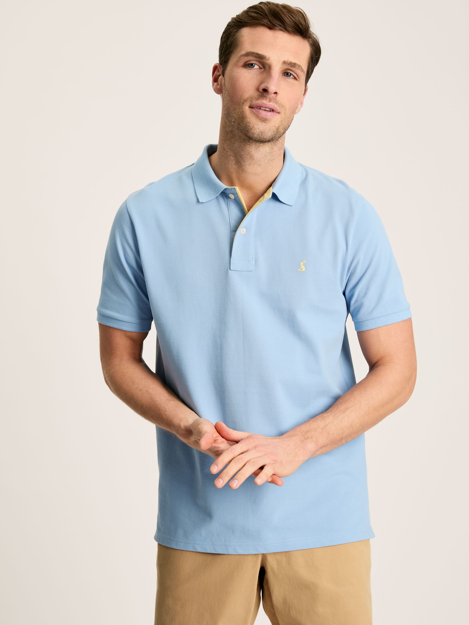 Woody 2 Pack Light Blue & Green Cotton Polo Shirts - Image 2 of 3