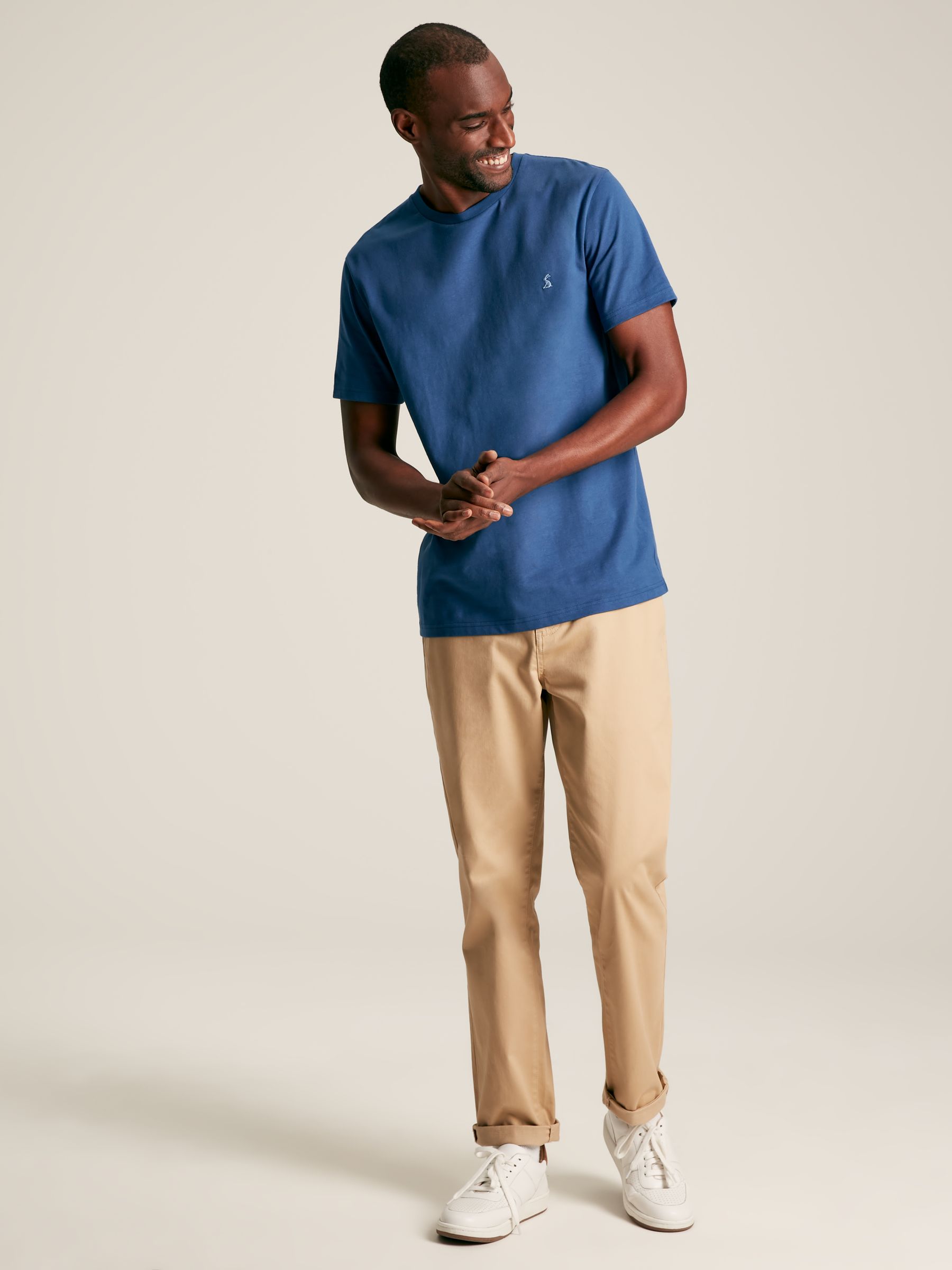 Denton 2 Pack Blue & White Crew Neck T-Shirts - Image 2 of 3