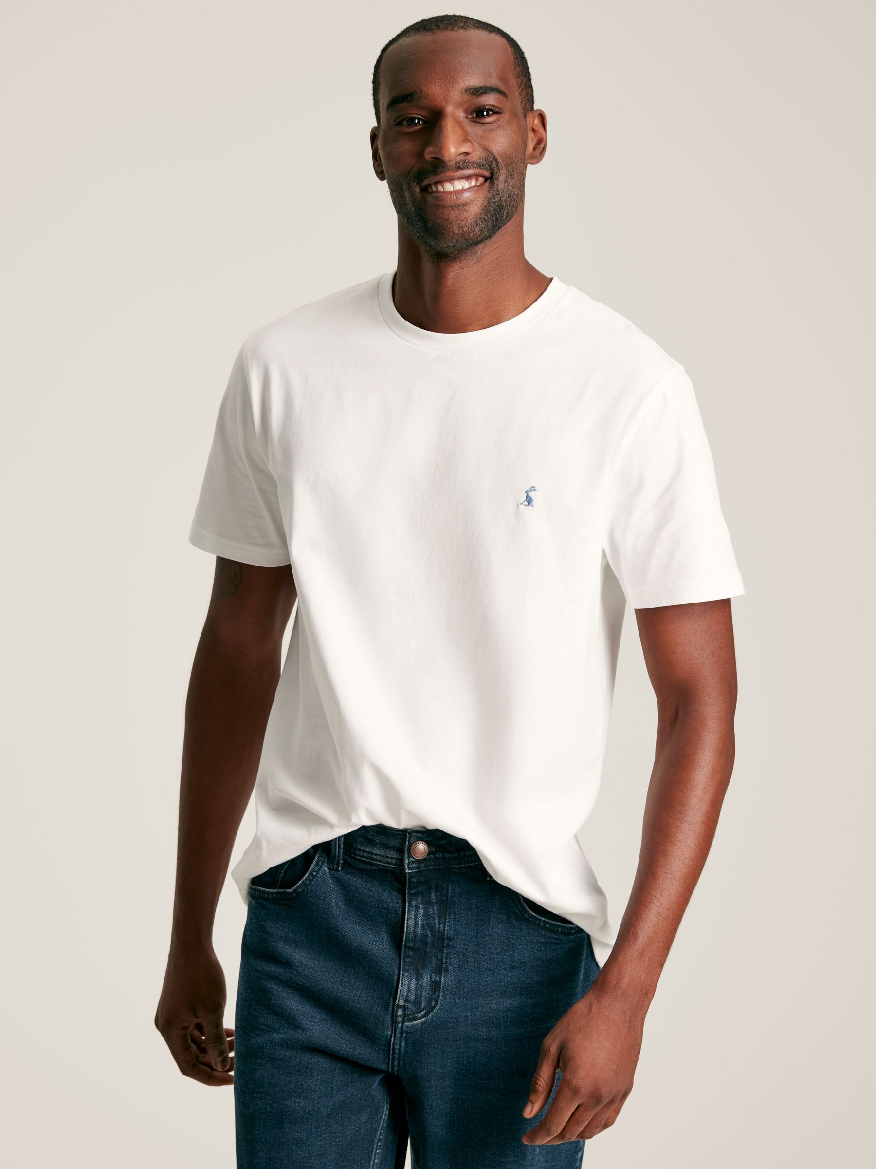 Denton 2 Pack Blue & White Crew Neck T-Shirts - Image 3 of 3