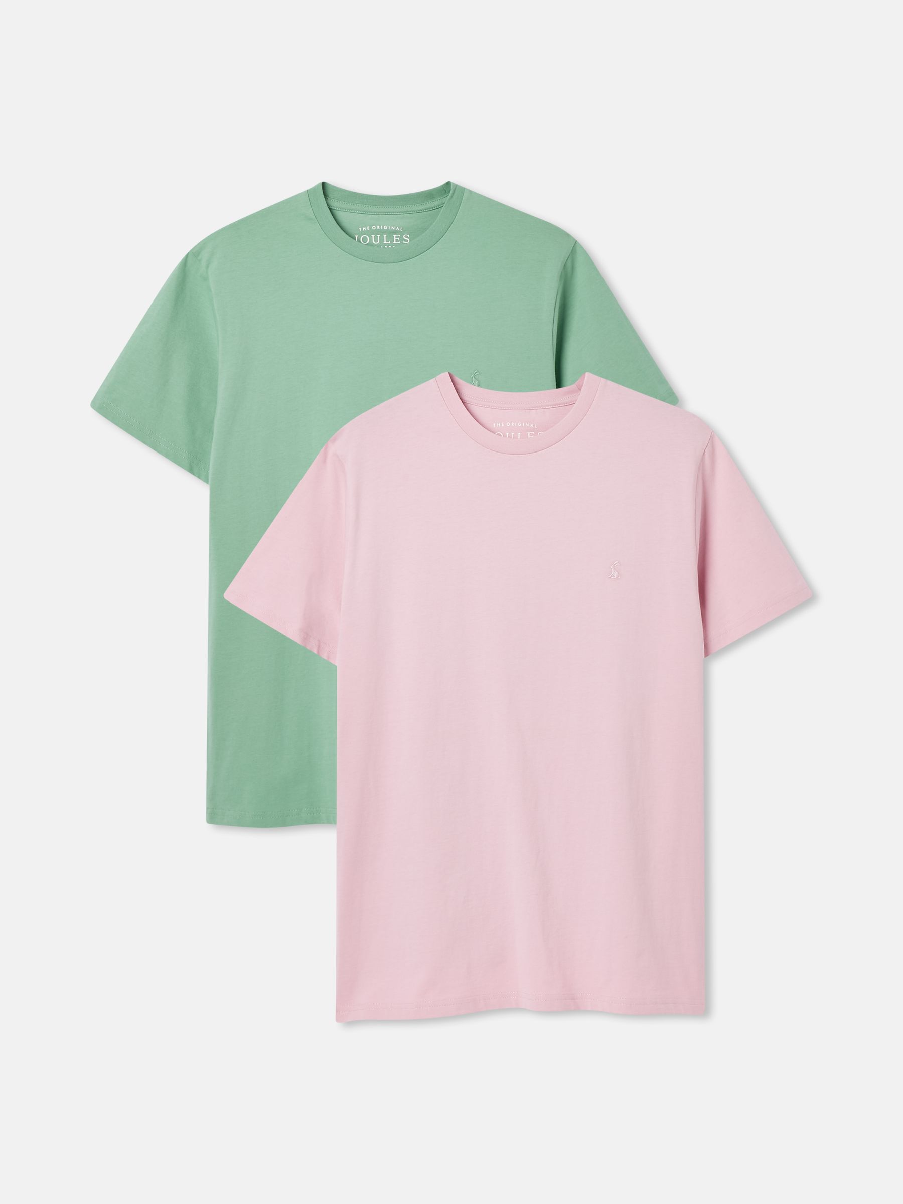 Denton 2 Pack Green & Pink Crew Neck T-Shirts - Image 1 of 3