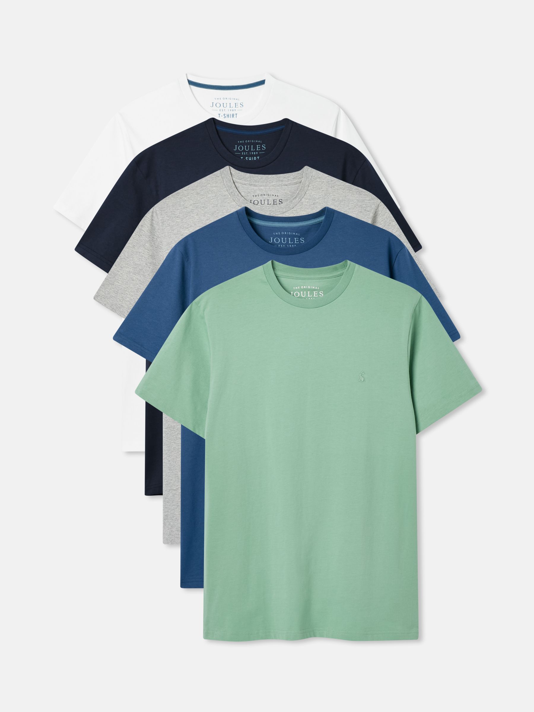 Denton 5 Pack Multi Crew Neck T-Shirts - Image 1 of 6