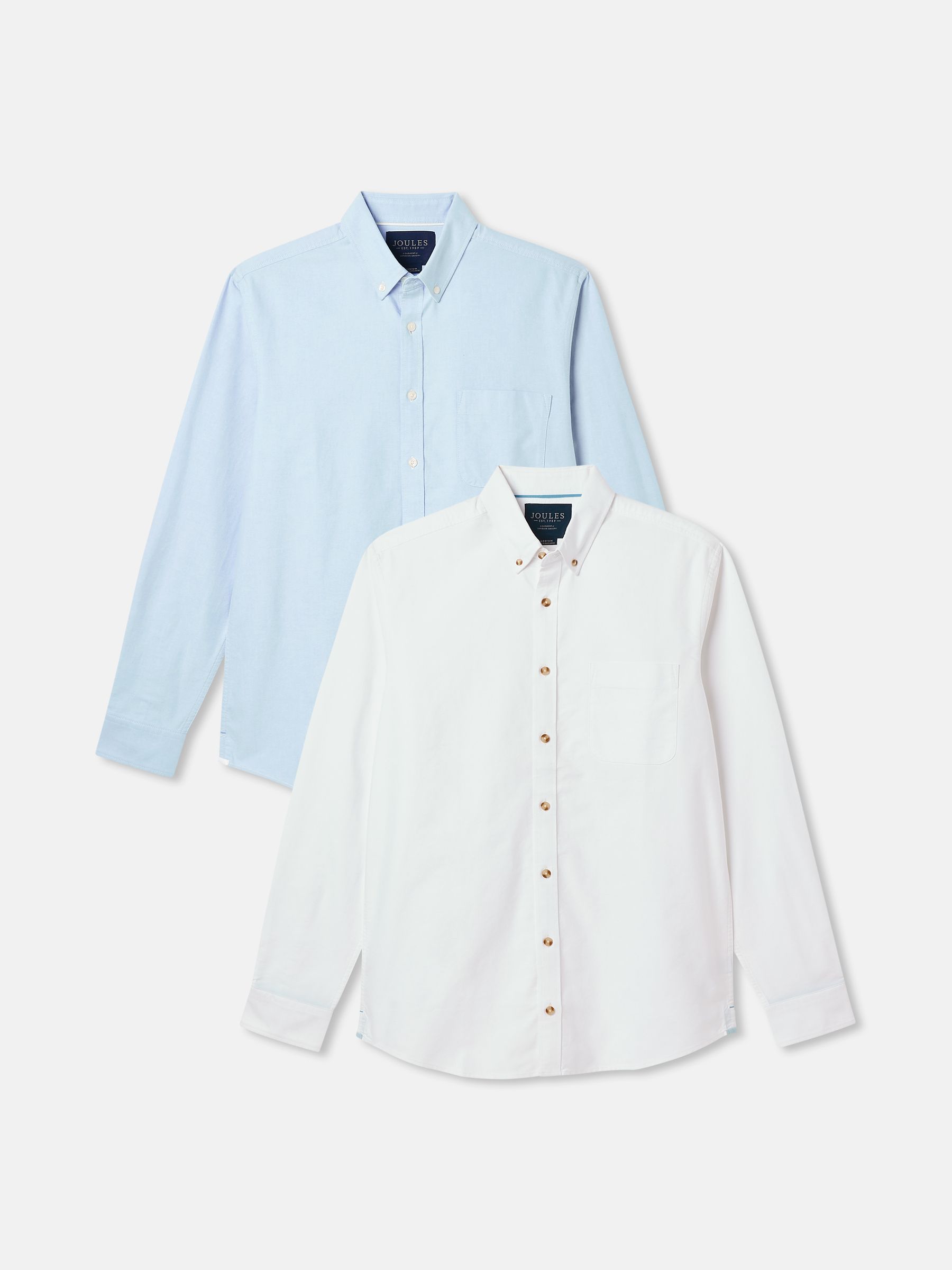 Oxford 2 Pack Blue & White Long Sleeve Shirts - Image 1 of 3