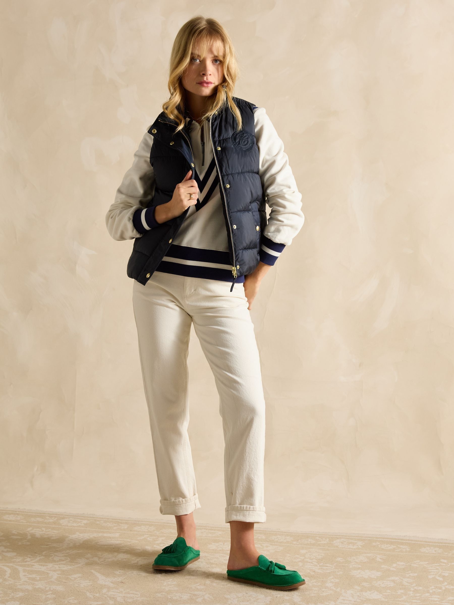 Navy Blue Reversible Showerproof Gilet - Image 3 of 9