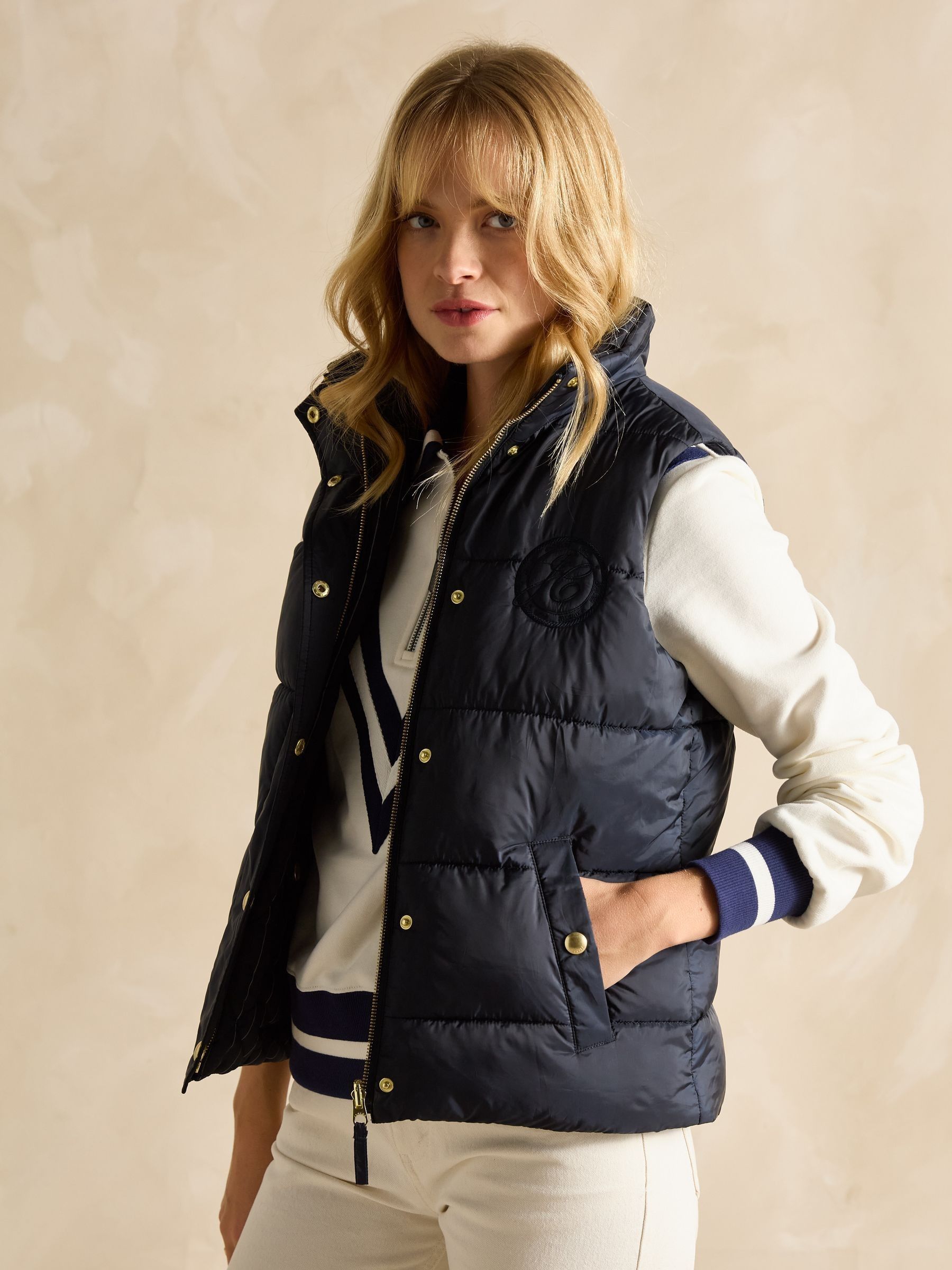 Navy Blue Reversible Showerproof Gilet - Image 5 of 9
