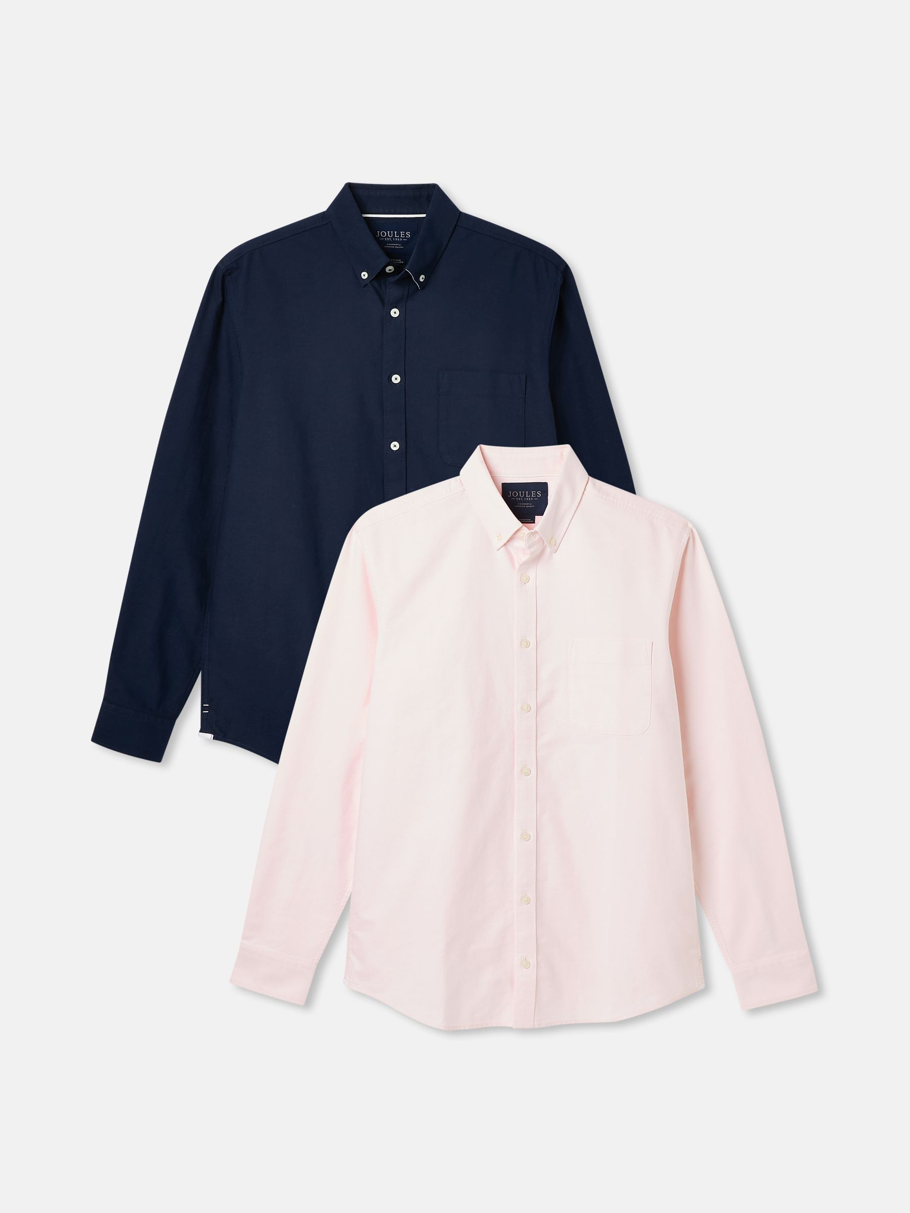 Oxford 2 Pack Navy & Pink Long Sleeve Shirts - Image 1 of 3
