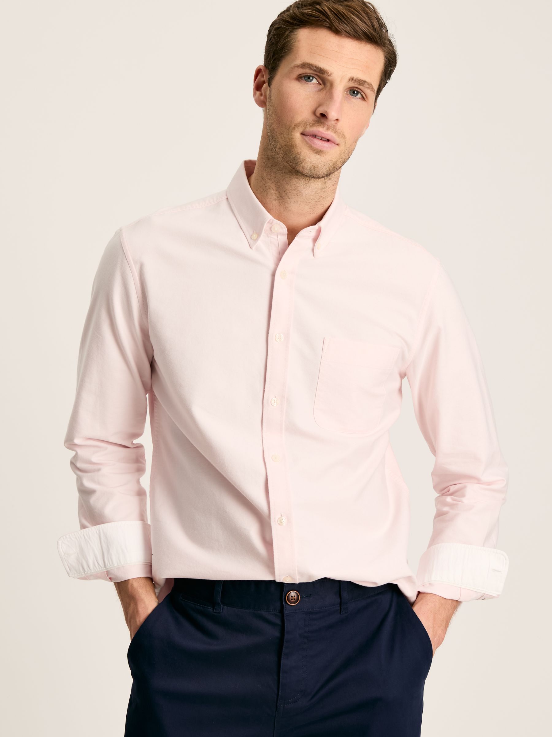 Oxford 2 Pack Navy & Pink Long Sleeve Shirts - Image 3 of 3