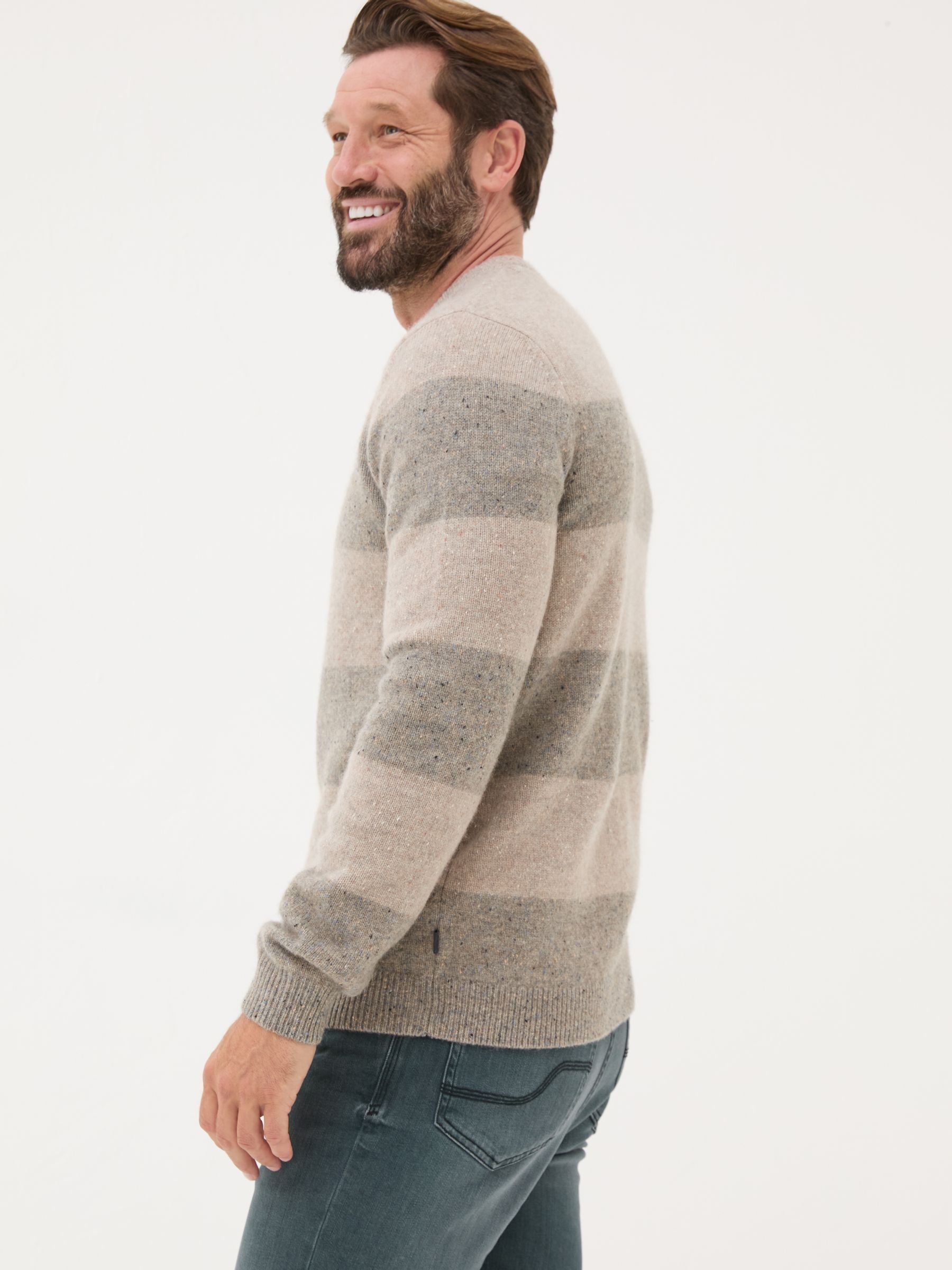 Natural Lambswool Knitted Crew Jumper - Image 2 of 5