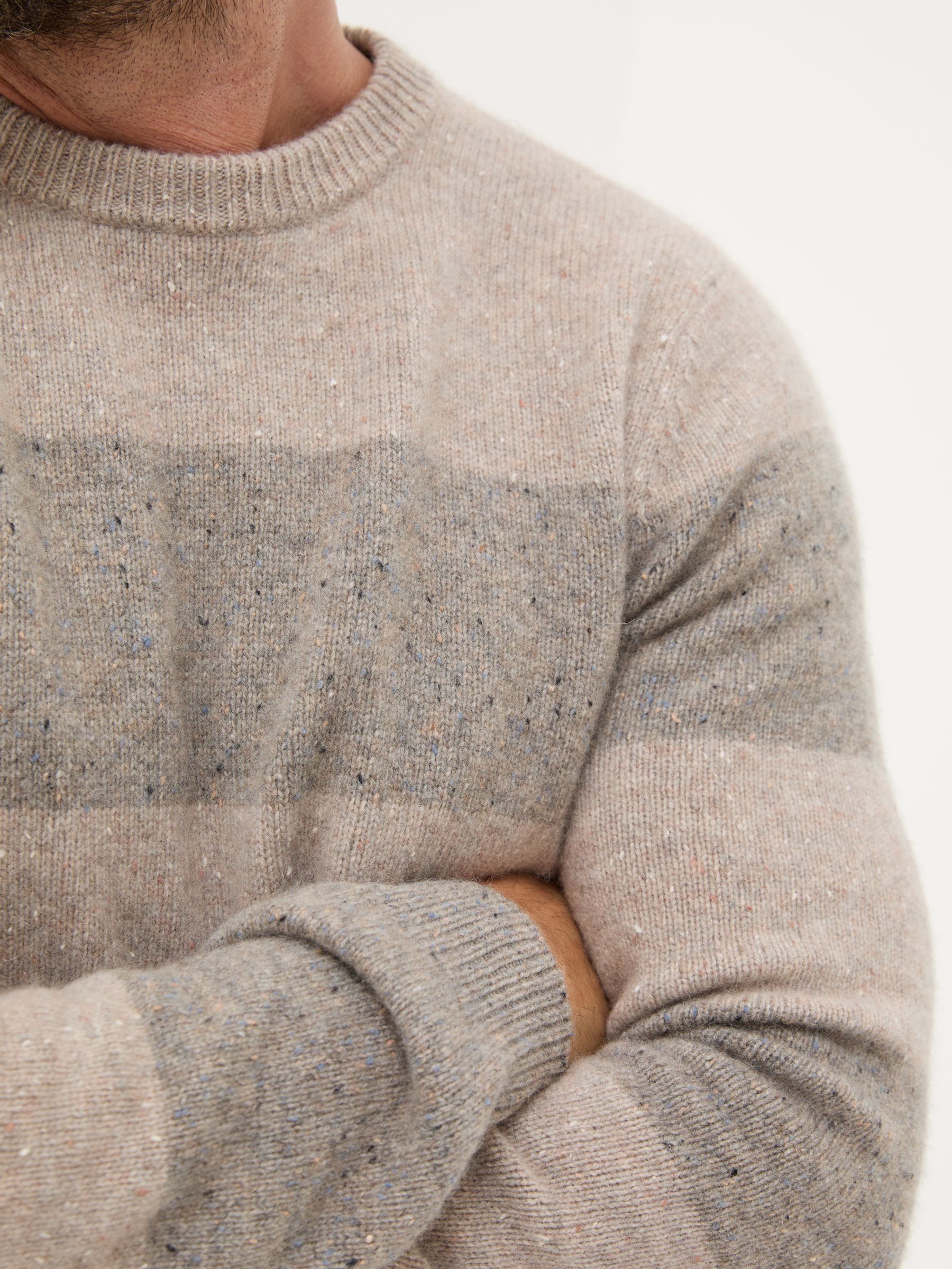 Natural Lambswool Knitted Crew Jumper - Image 4 of 5