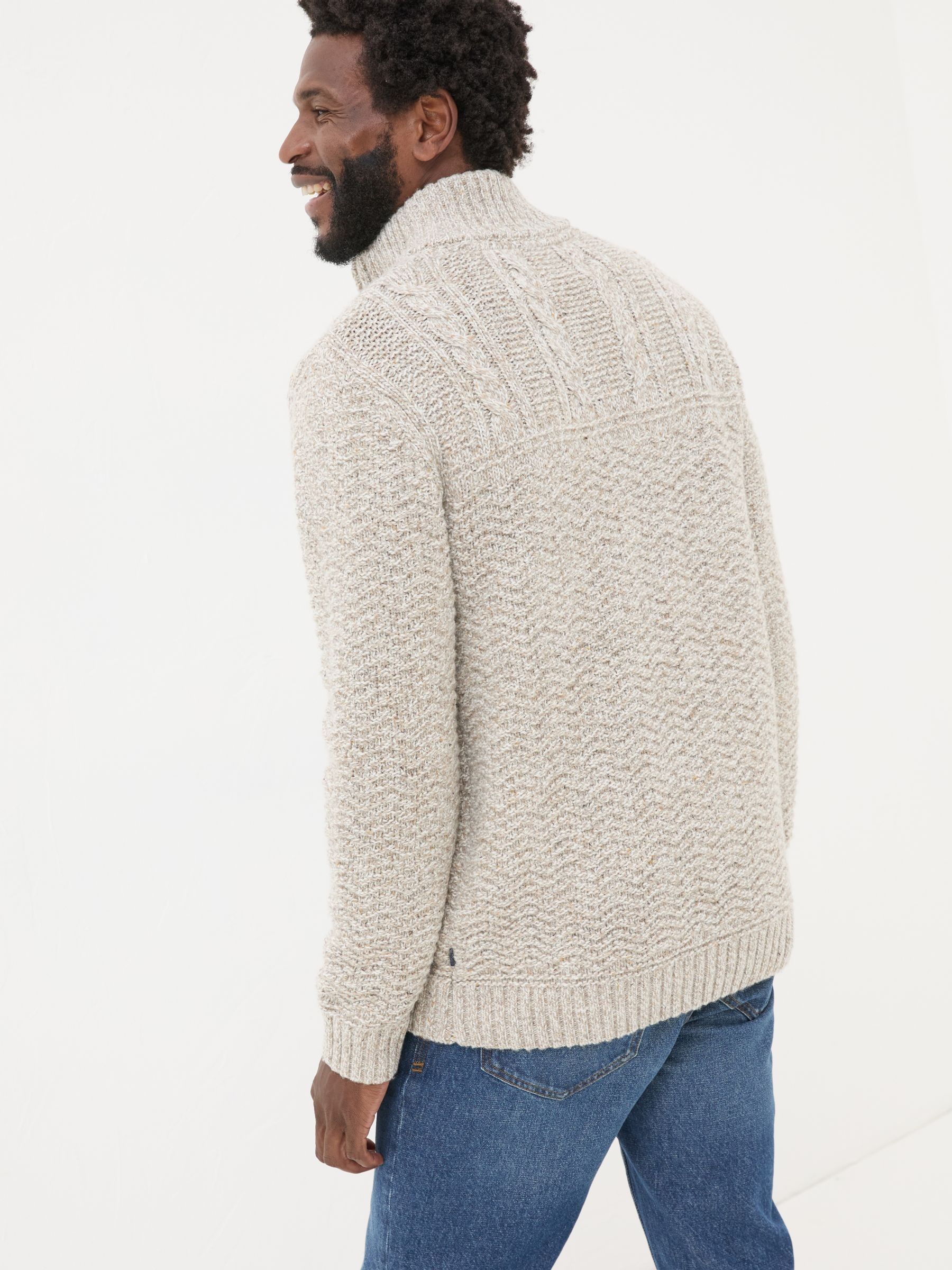 Oatmeal Funtley Half Neck Jumper - Image 2 of 6