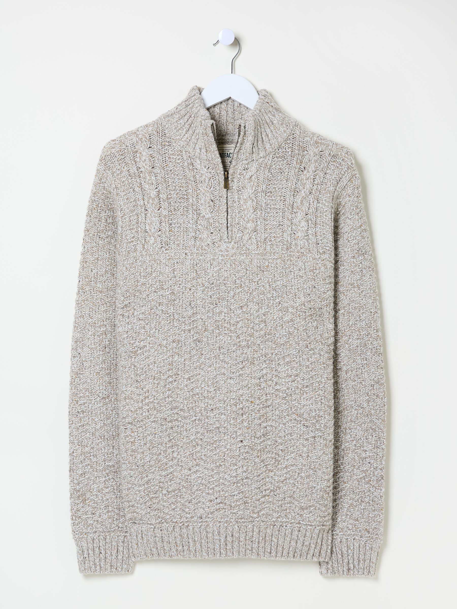 Oatmeal Funtley Half Neck Jumper - Image 6 of 6