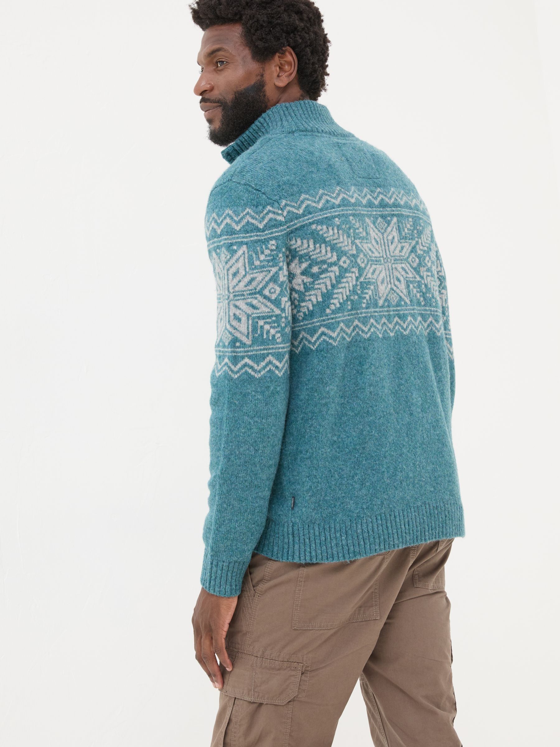 Calder Light Blue Half Neck Jumper - Image 2 of 5