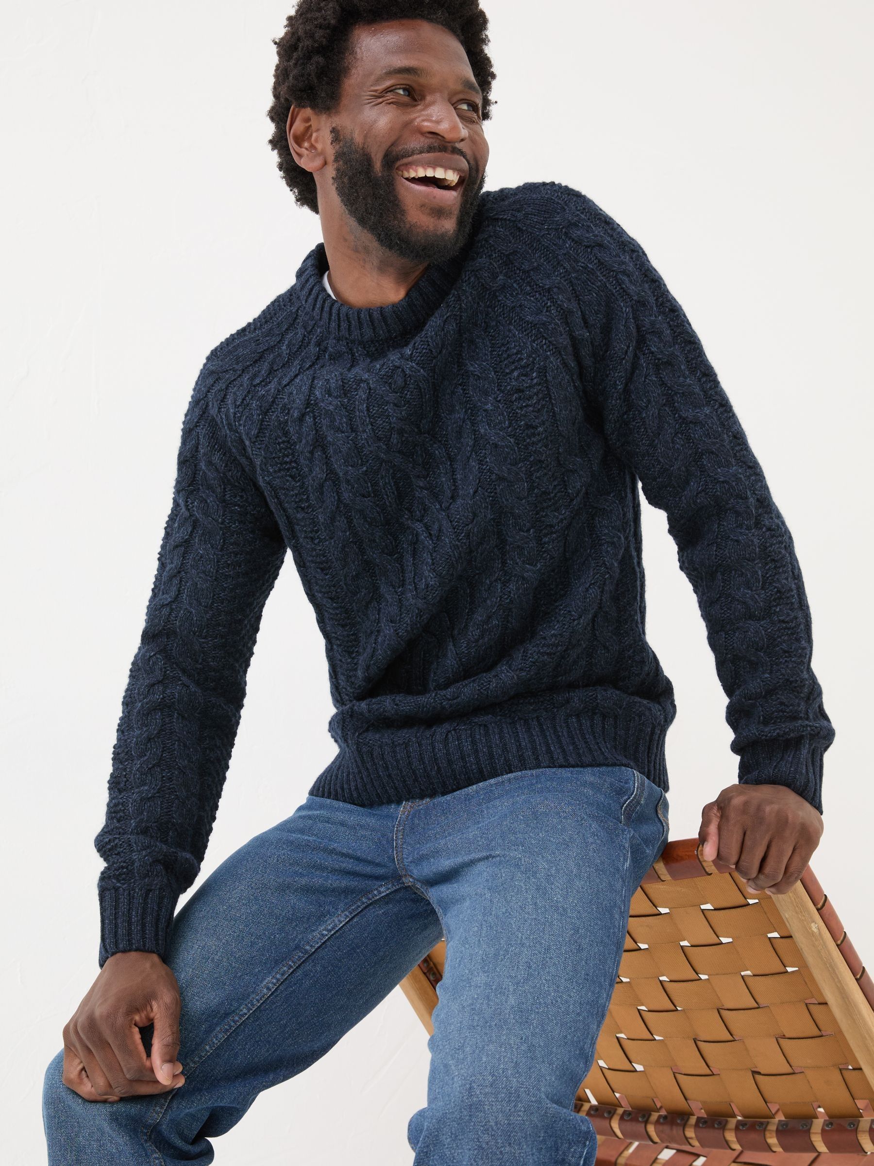 Navy Crew Neck Jumper - Image 4 of 7