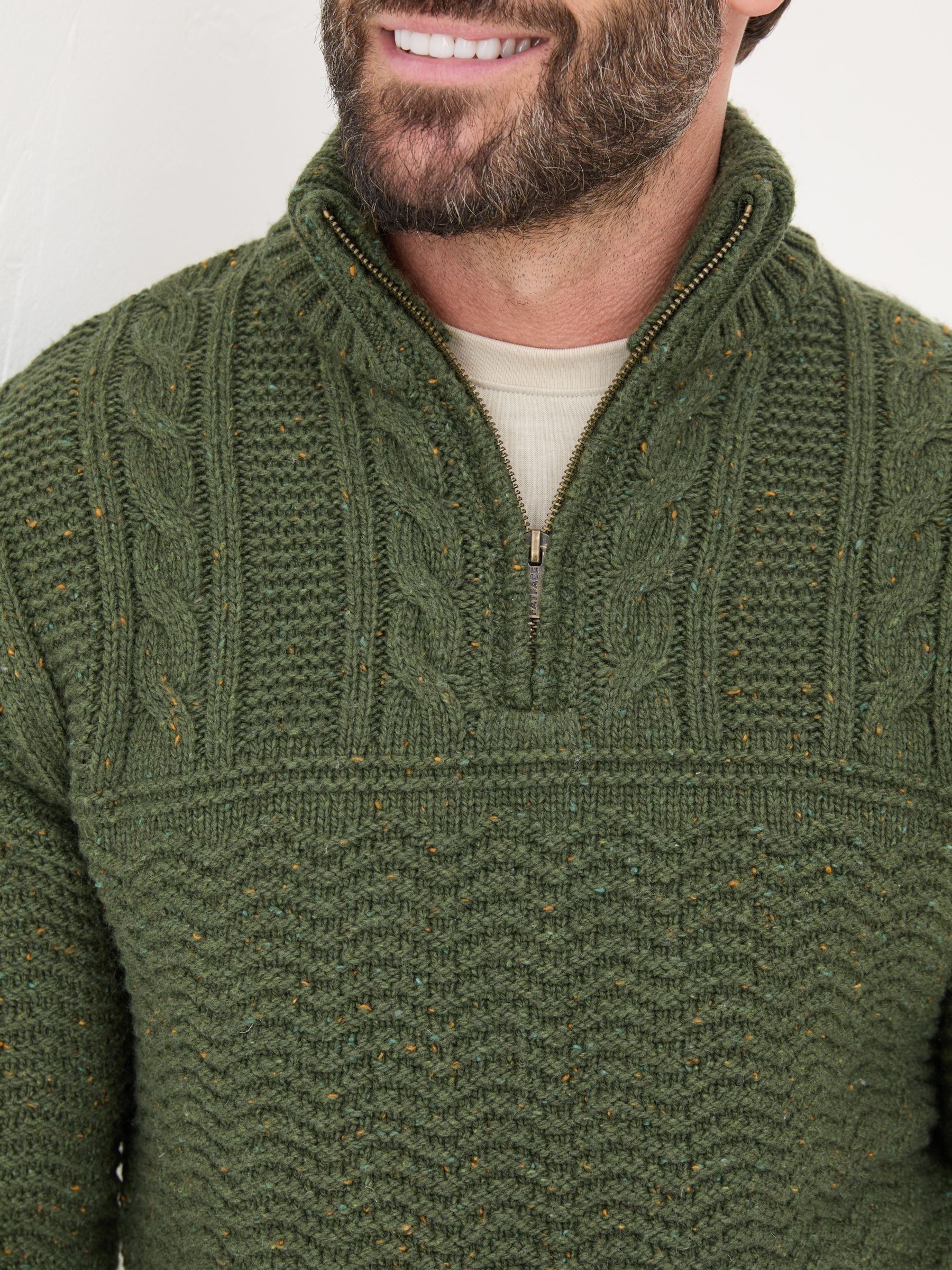 Khaki Green Funtley Half Neck Jumper - Image 4 of 5