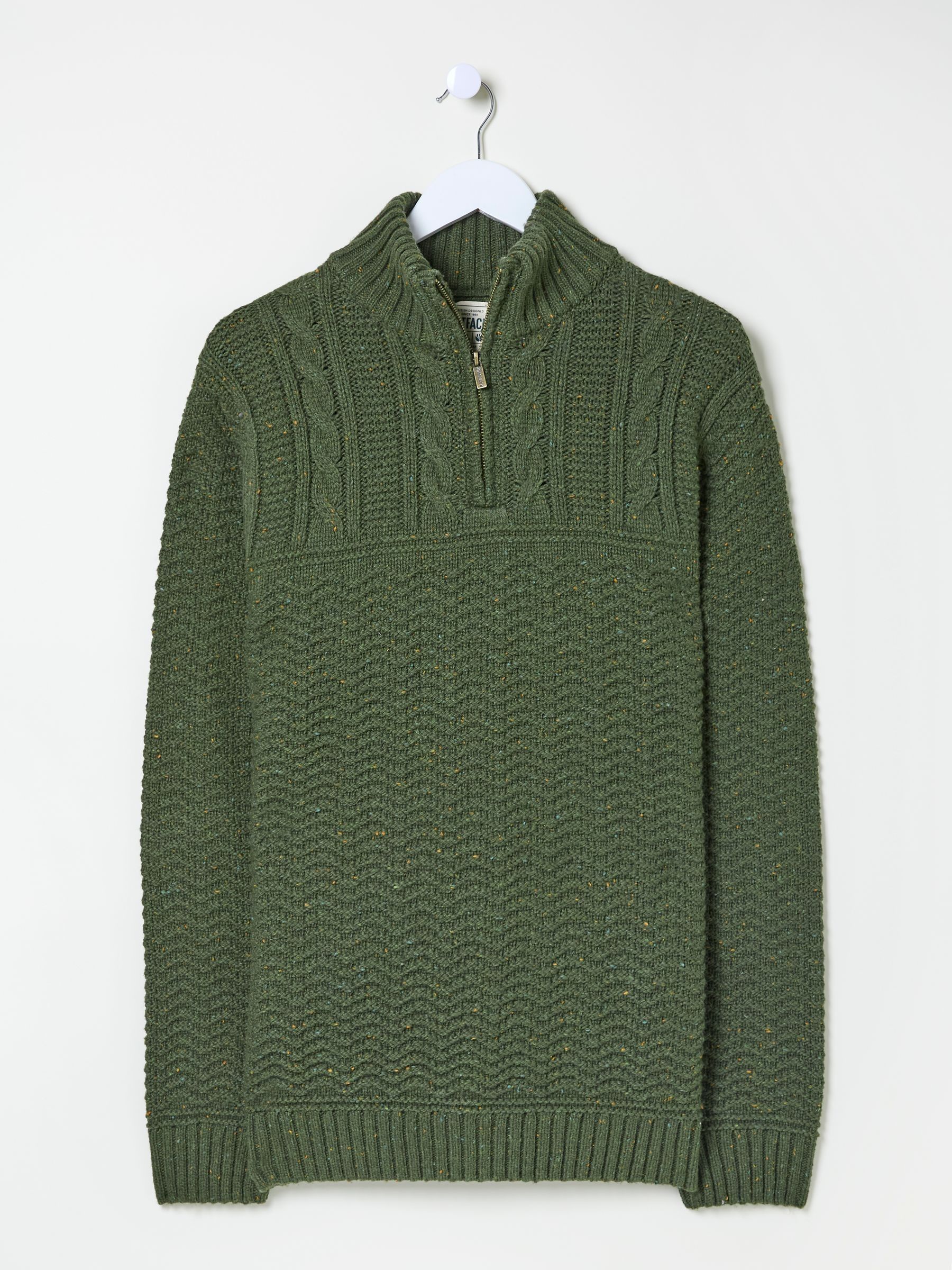 Khaki Green Funtley Half Neck Jumper - Image 5 of 5