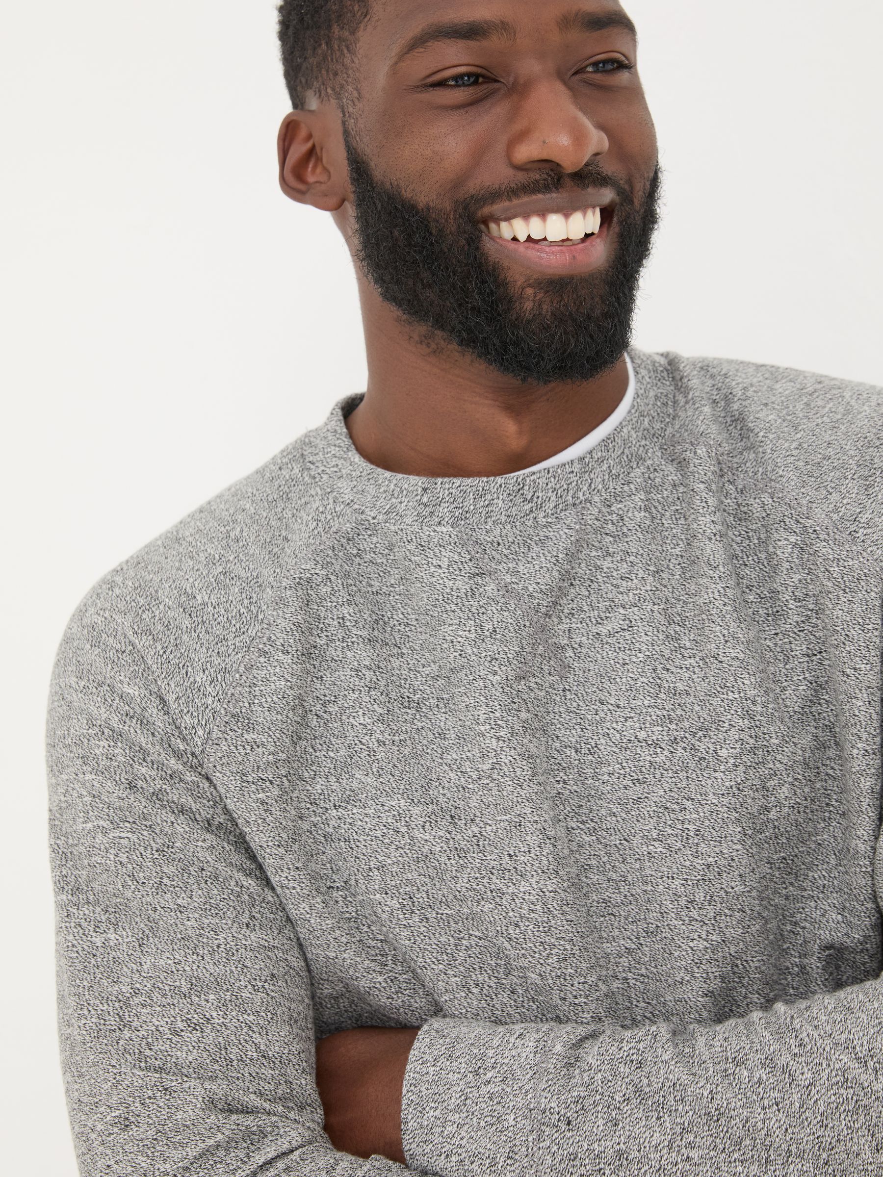 Grey Textured Crew T-Shirt - Image 3 of 6