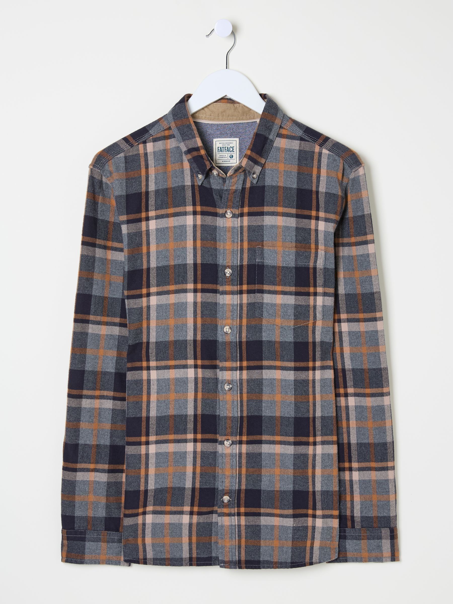 Grey Long Sleeve Selby Check 100% Cotton Shirt - Image 5 of 5