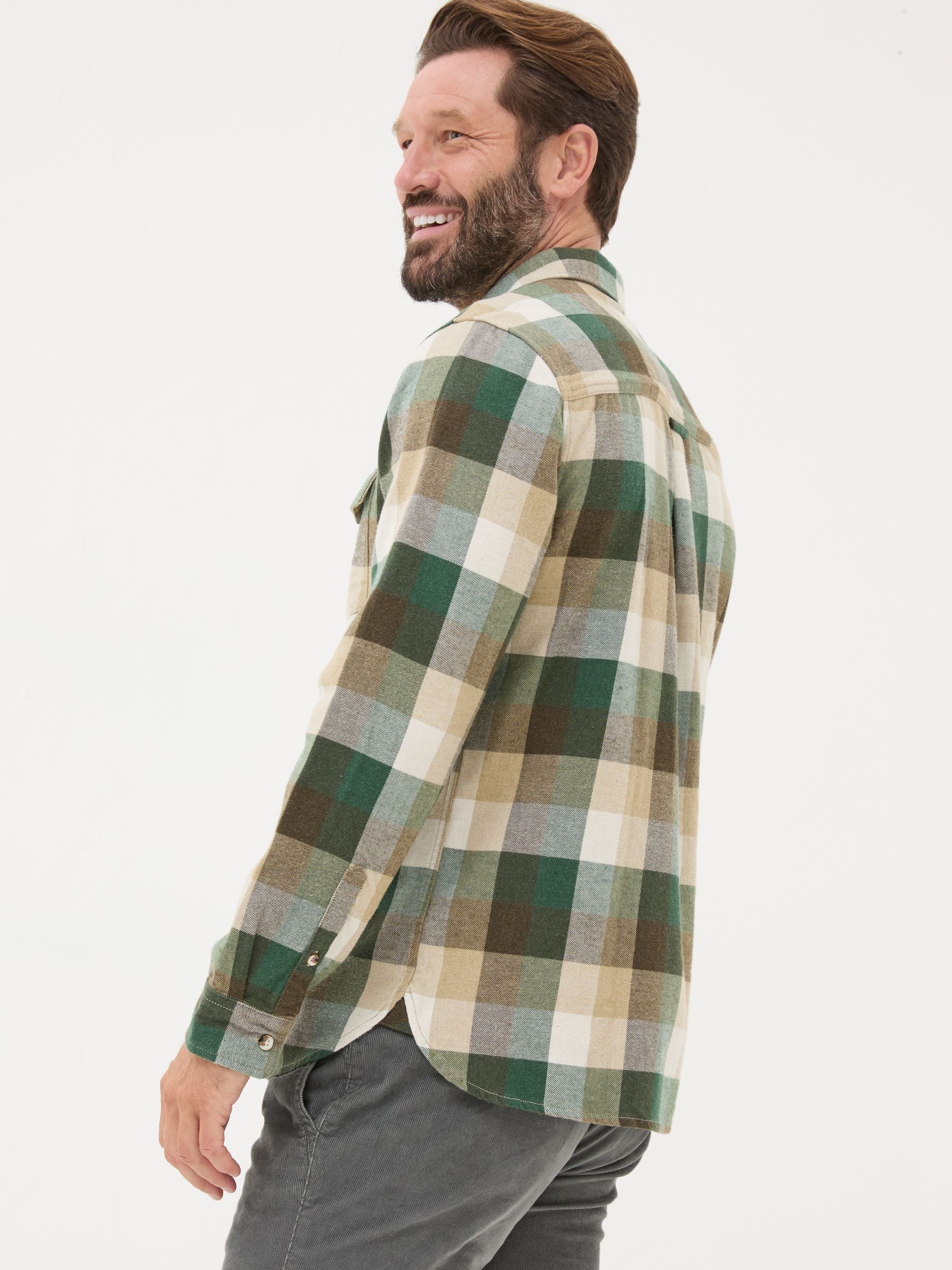 Stone Long Sleeve Buffalo Check Shirt - Image 3 of 6