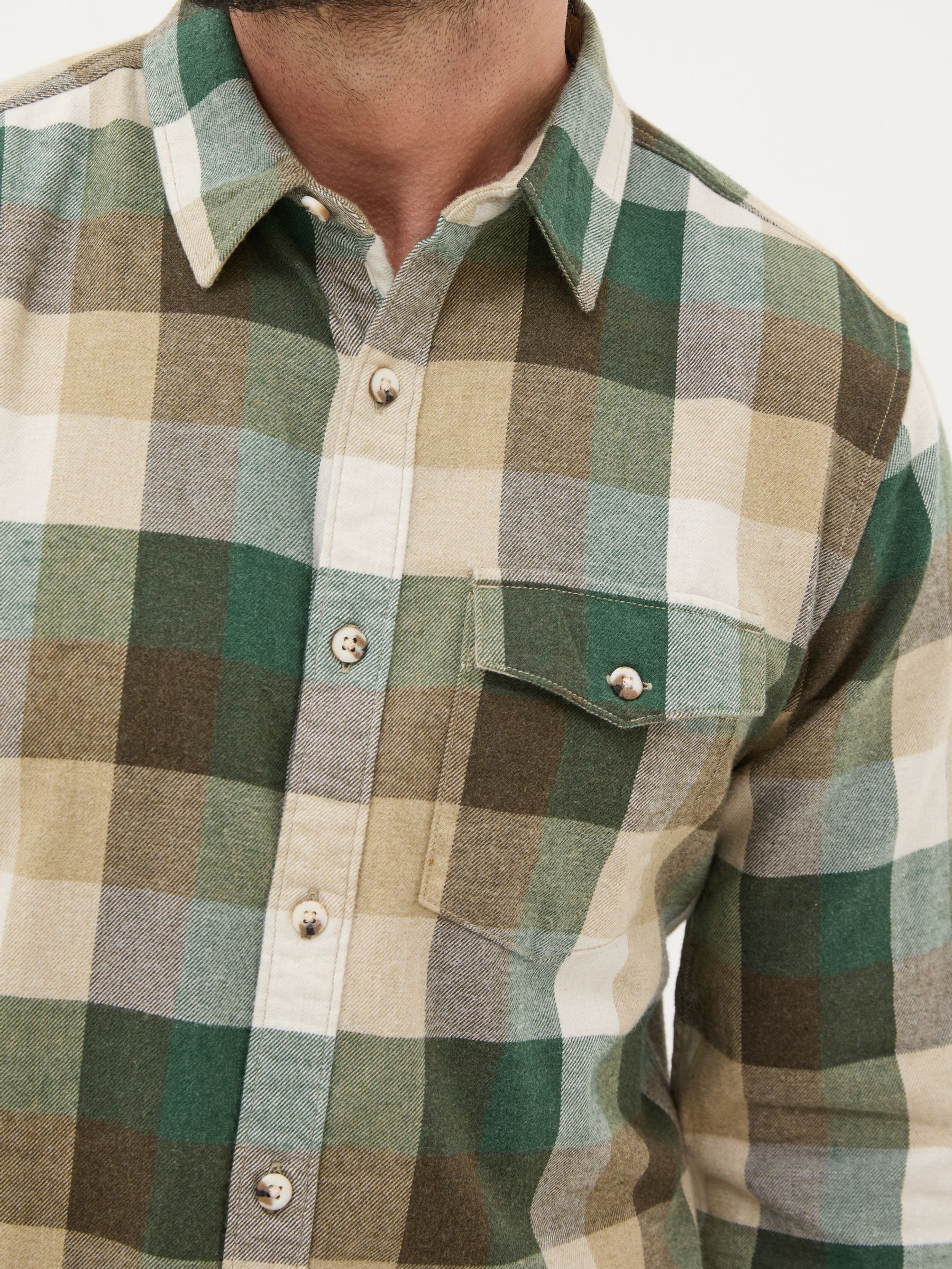 Stone Long Sleeve Buffalo Check Shirt - Image 4 of 6