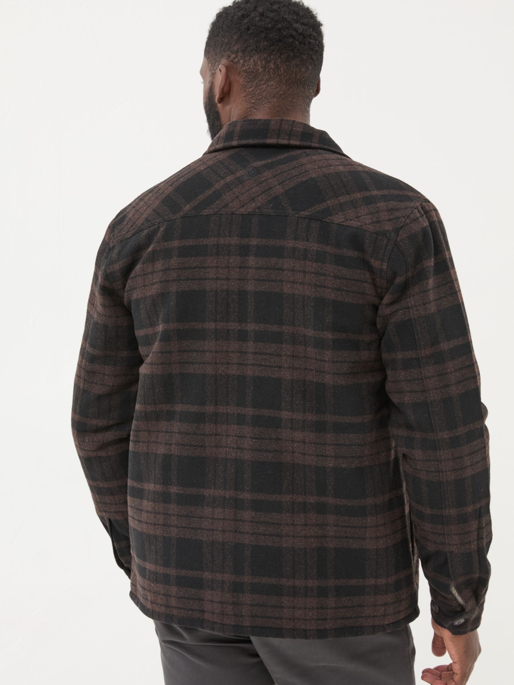 Dark Brown Fjord Check Overshirt - Image 2 of 7